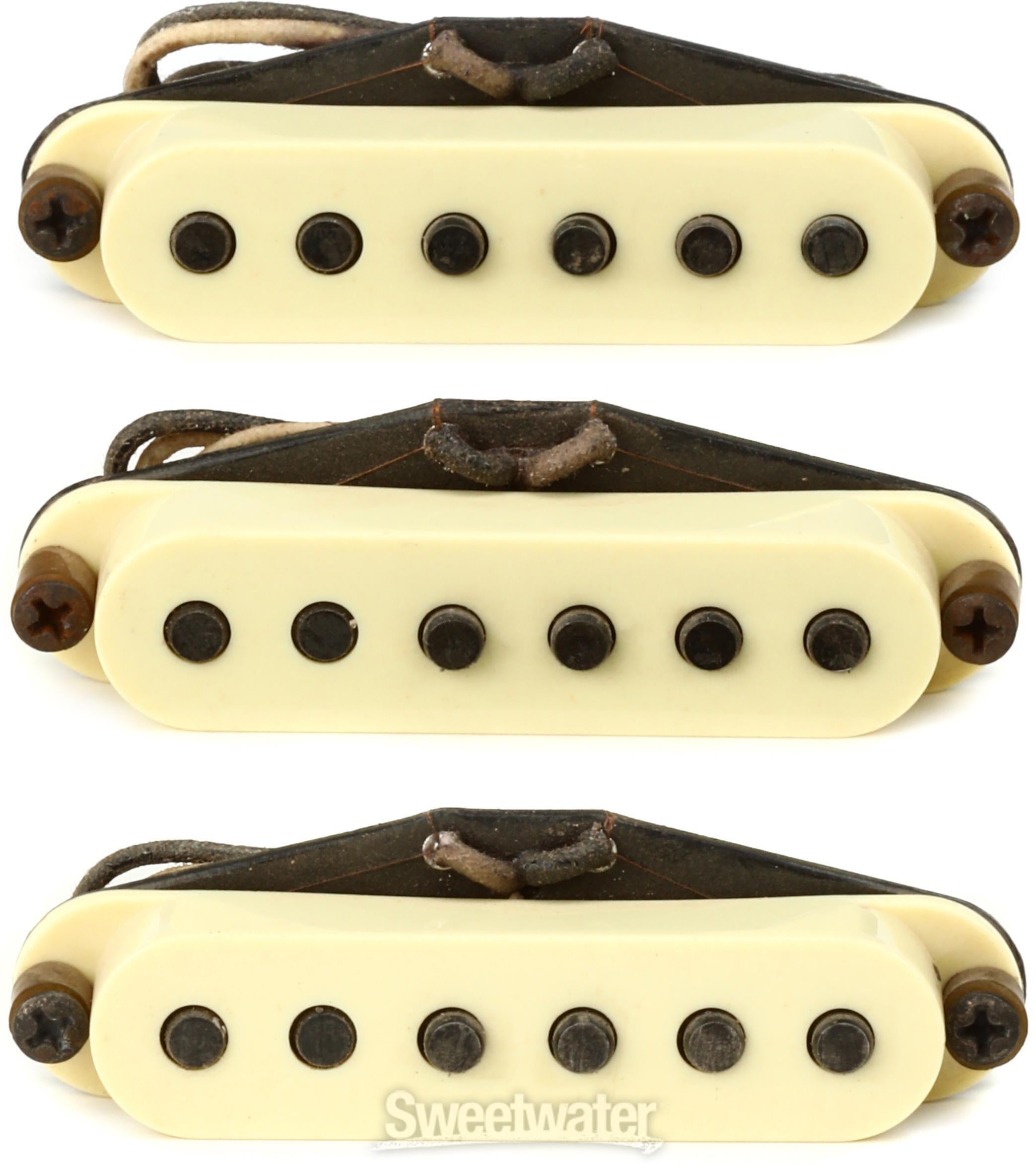 Seymour Duncan Antiquity Texas Hot Strat Single Coil 3-piece Pickup Set -  Aged White