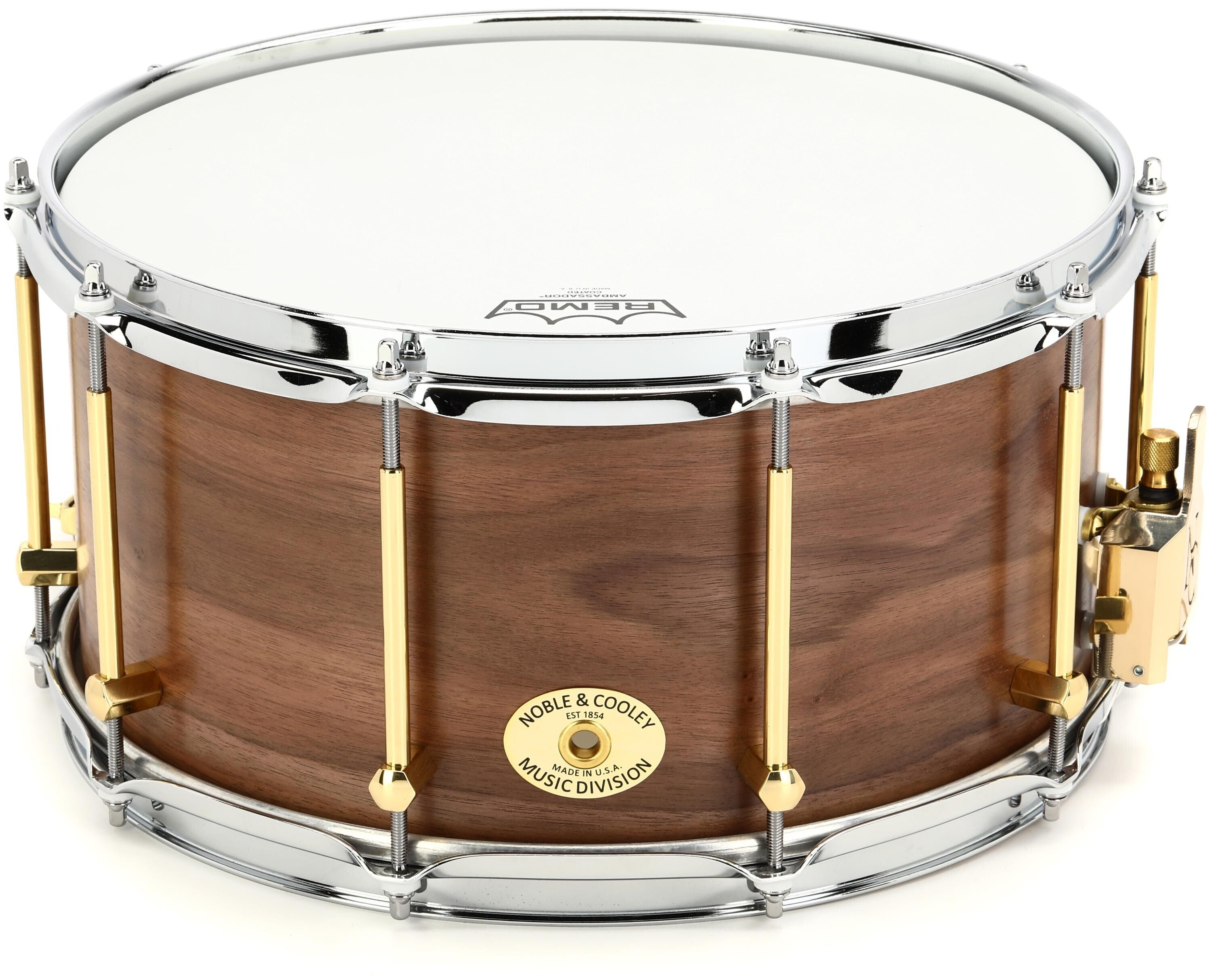 Solid Shell Walnut Snare Drum - 7 x 14-inch - Natural Satin with