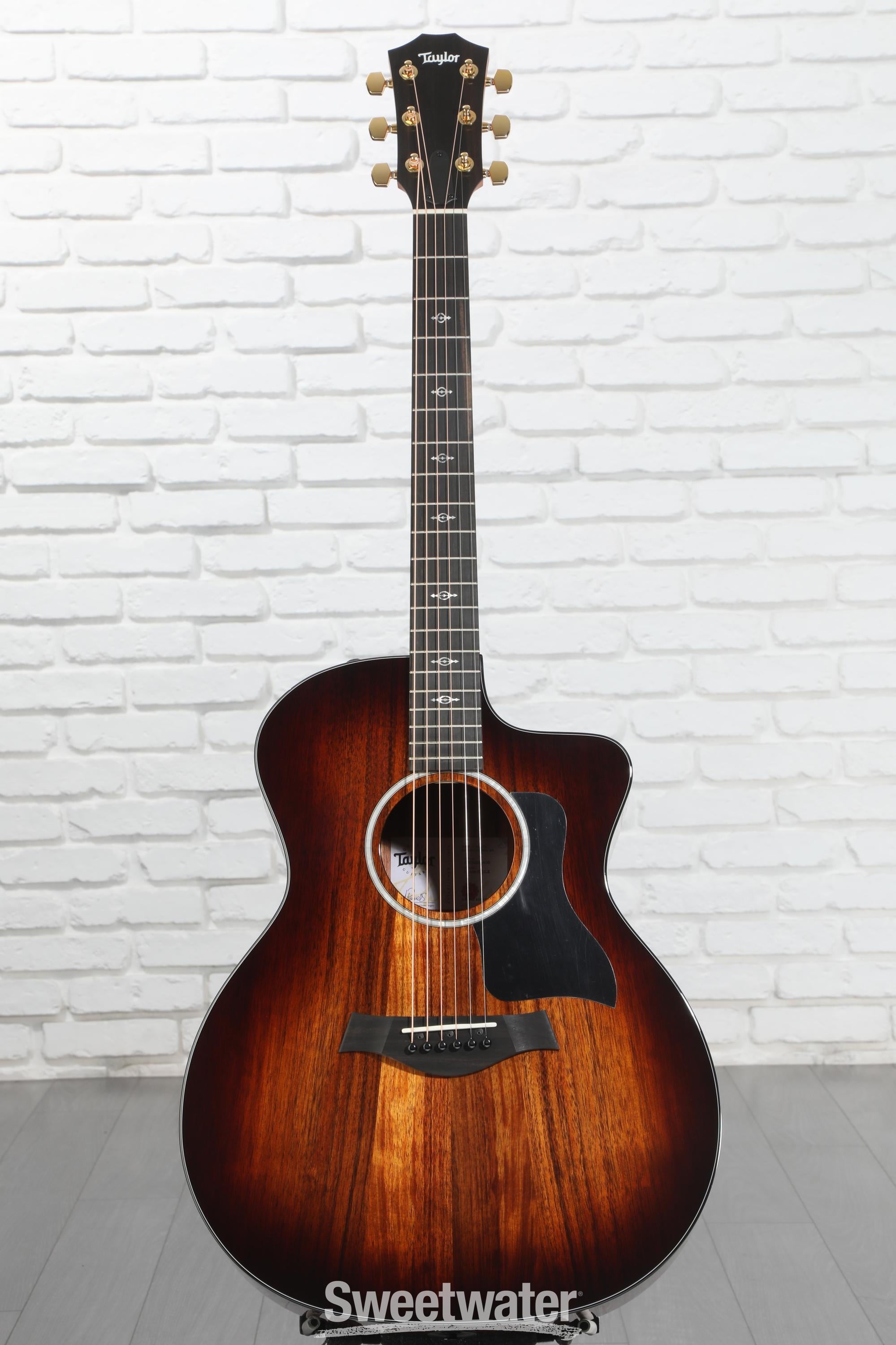 Taylor 224ce-Koa DLX　アコースティックギター Amazon.com: Taylor 224ce-K DLX - Shaded Edgeburst, Layered Koa