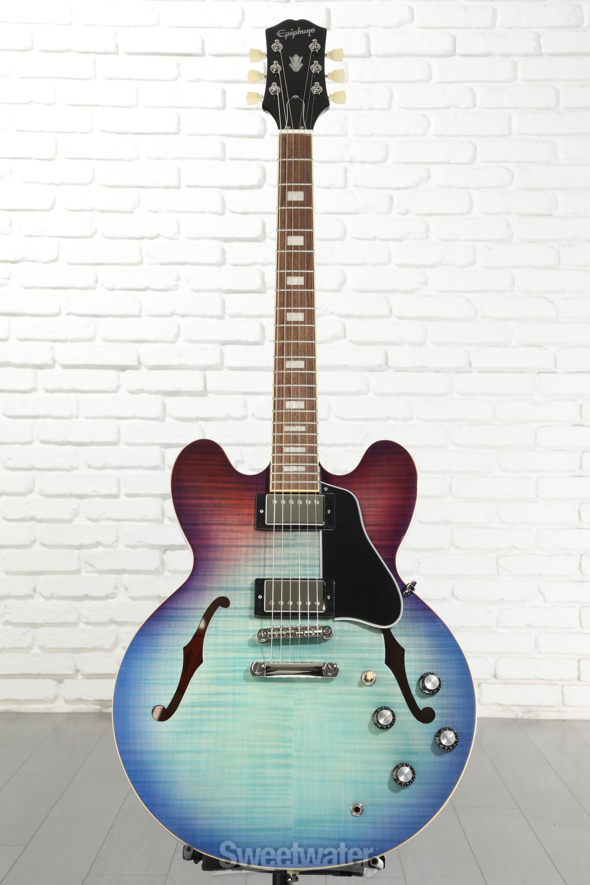 ギター Epiphone ES-335 Figured Blueberry burst Epiphone ES-335 Figured Semi-hollowbody - Blueberry Burst