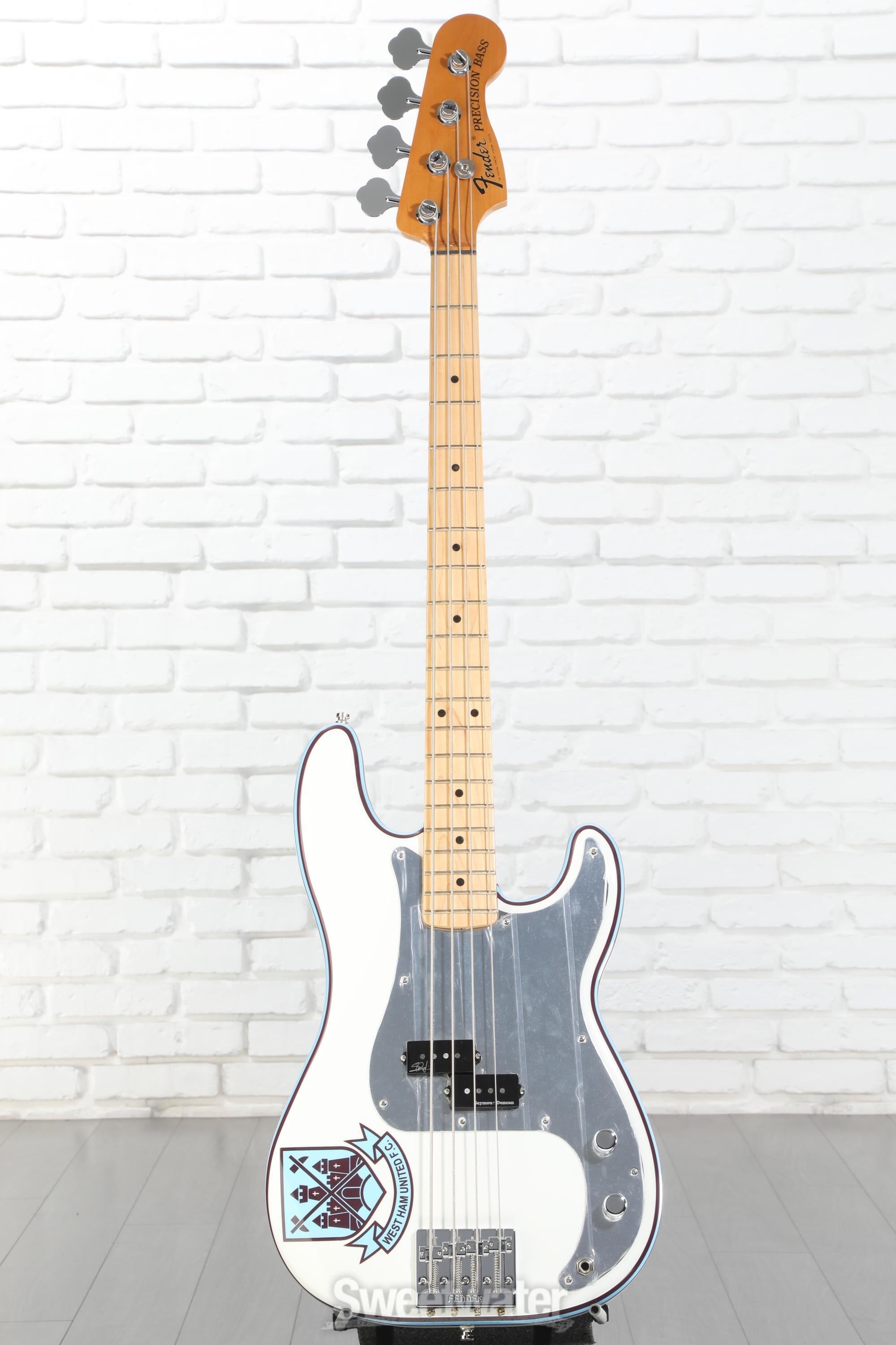 美品 FENDER Steve Harris Precision Bass Fender Steve Harris Precision Bass - Olympic White | Sweetwater