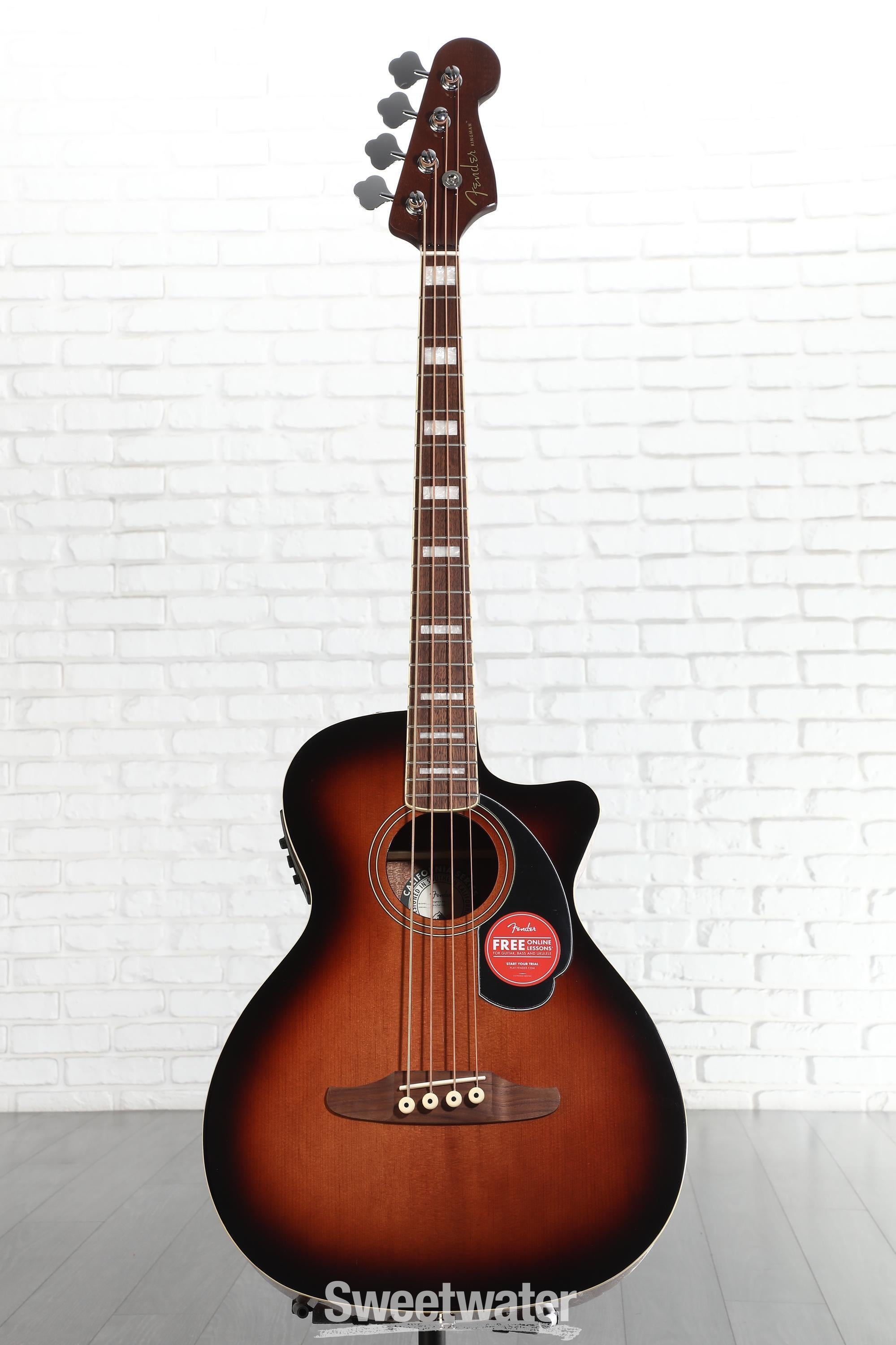Fender Kingman Acoustic-electric Bass - Shaded Edge Burst | Sweetwater