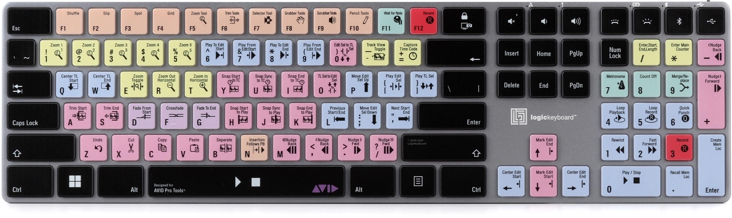 LogicKeyboard TITAN Wireless Backlit Keyboard for Avid Pro Tools