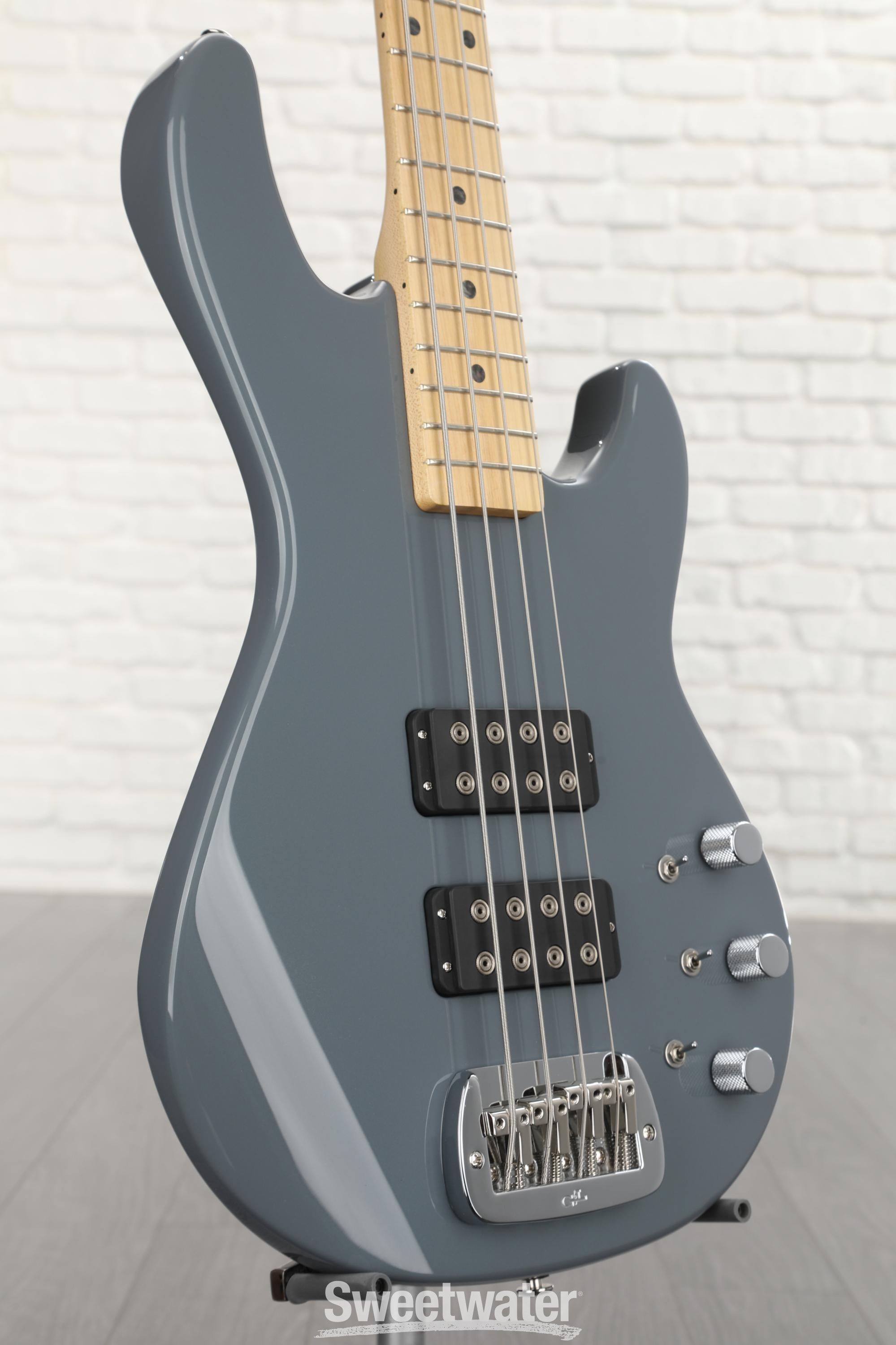 G&L Fullerton Deluxe L-2000 Bass Guitar - Grey Pearl | Sweetwater