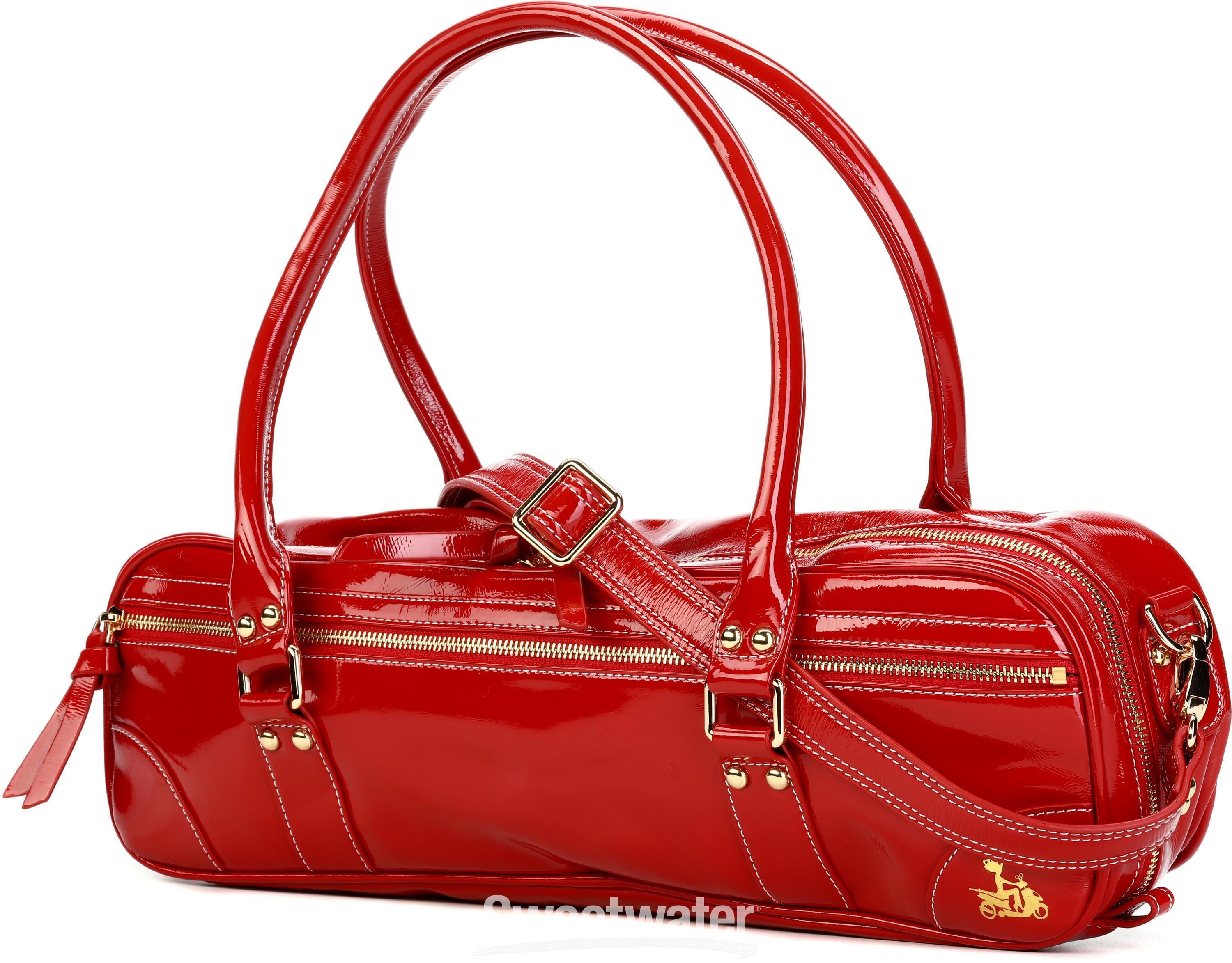 Fluterscooter RPL Flute Case Bag - Red Patent Leather