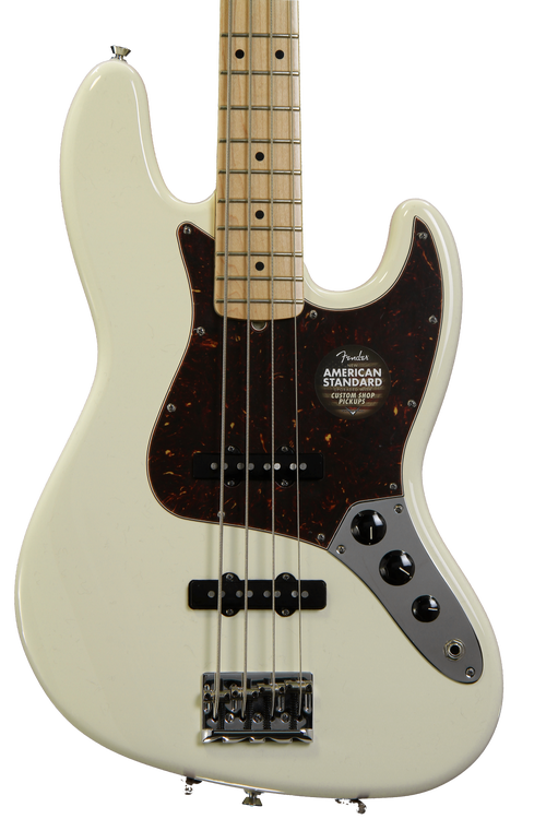 Fender American Standard Jazz Bass - Olympic White with Maple Fingerboard