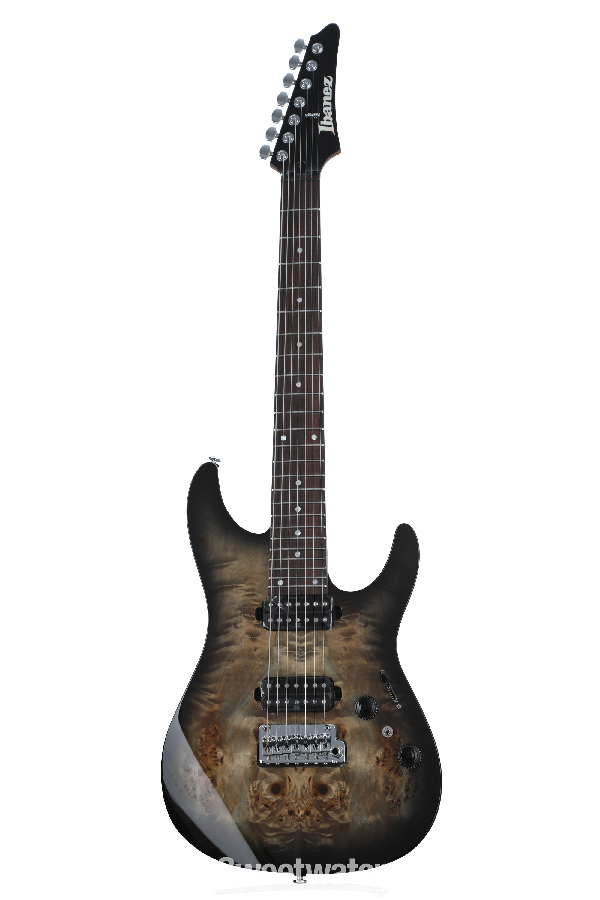 Ibanez Premium AZ427P1PB 7-string Electric Guitar - Charcoal Black 
