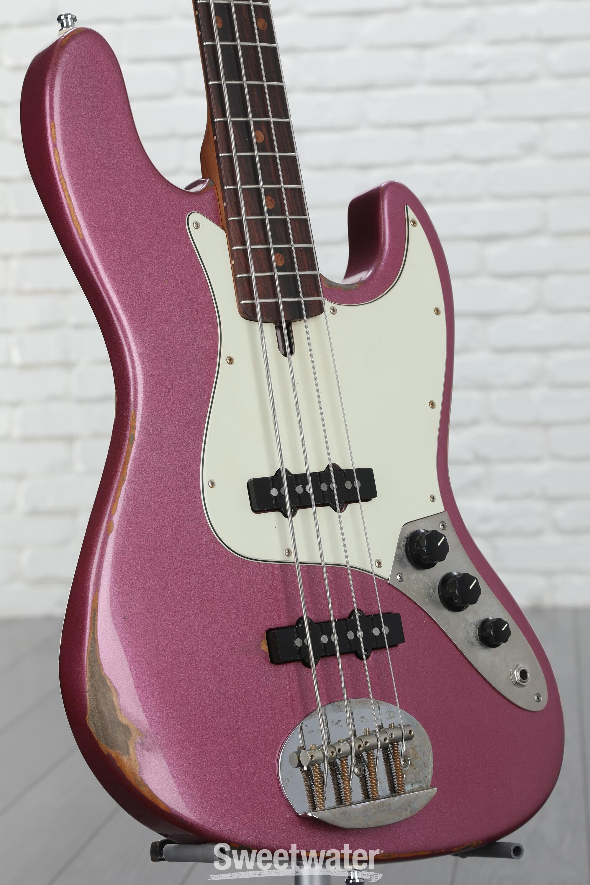Lakland USA Classic 44-60 Bass Guitar - Aged Burgundy Mist