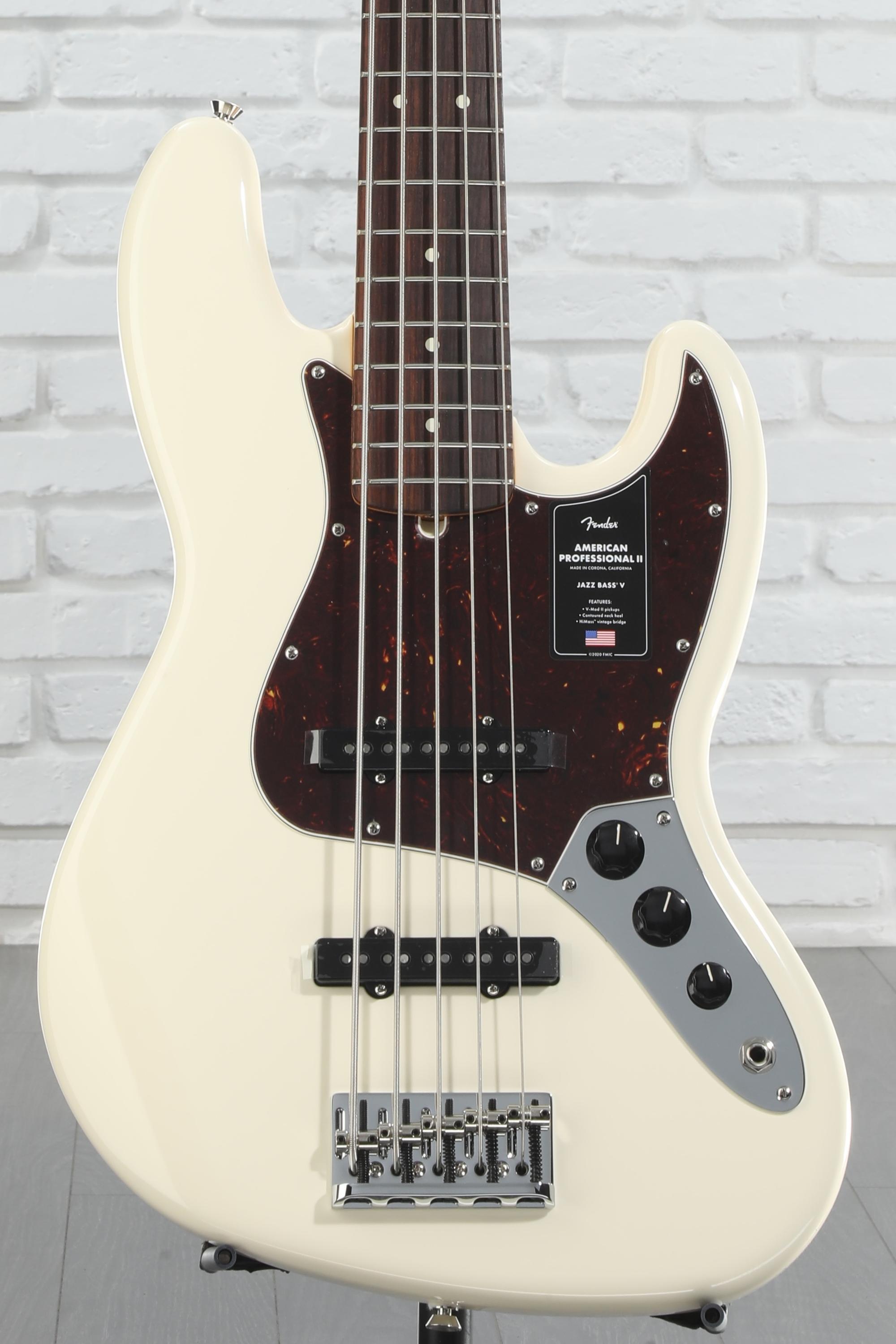 Fender American Professional Jazz Bass V - Black with Maple