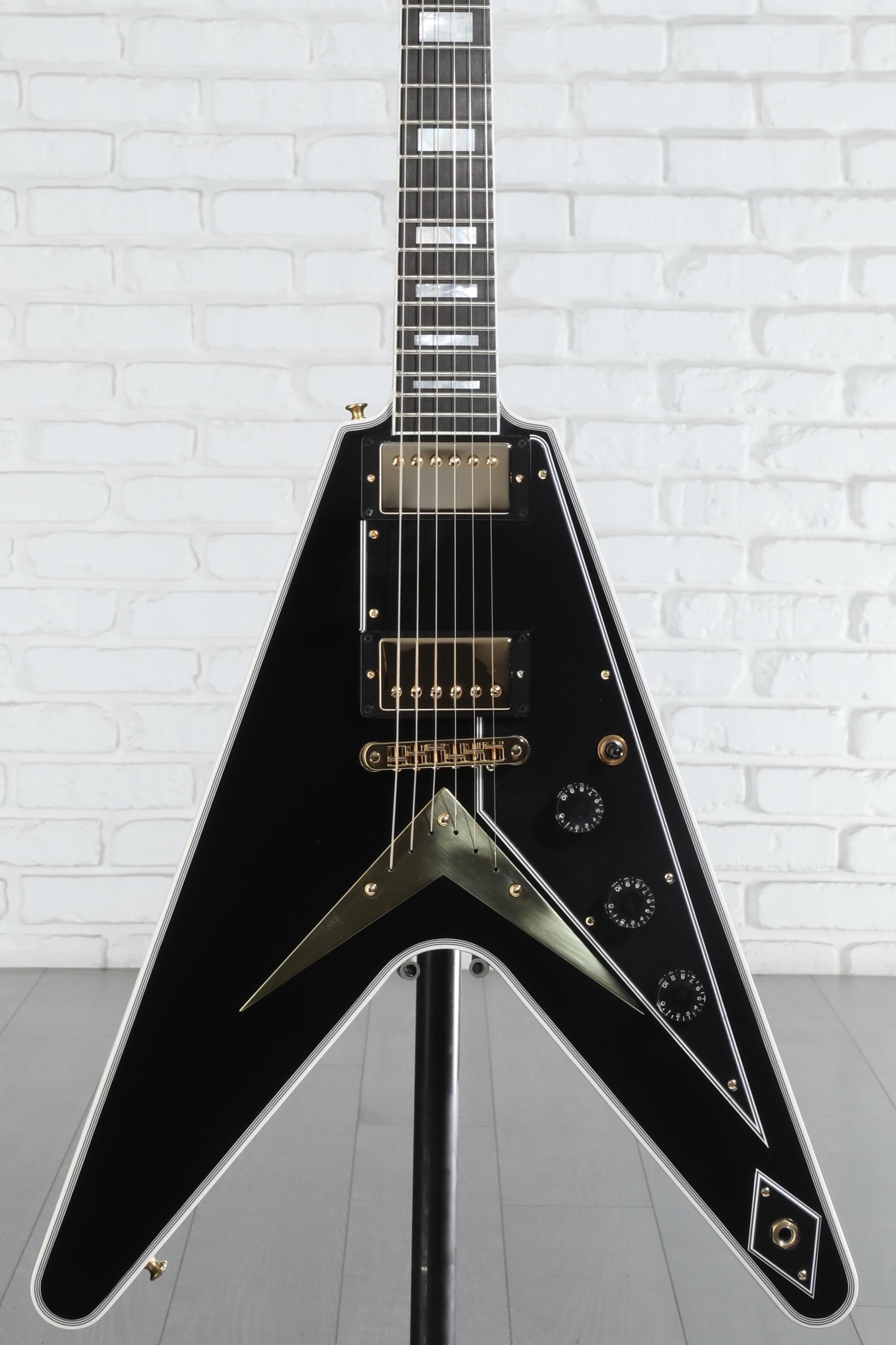 【美品】Momose flying v custom ebony Gibson Custom Shop Flying V Custom - ebony Metal electric guitar