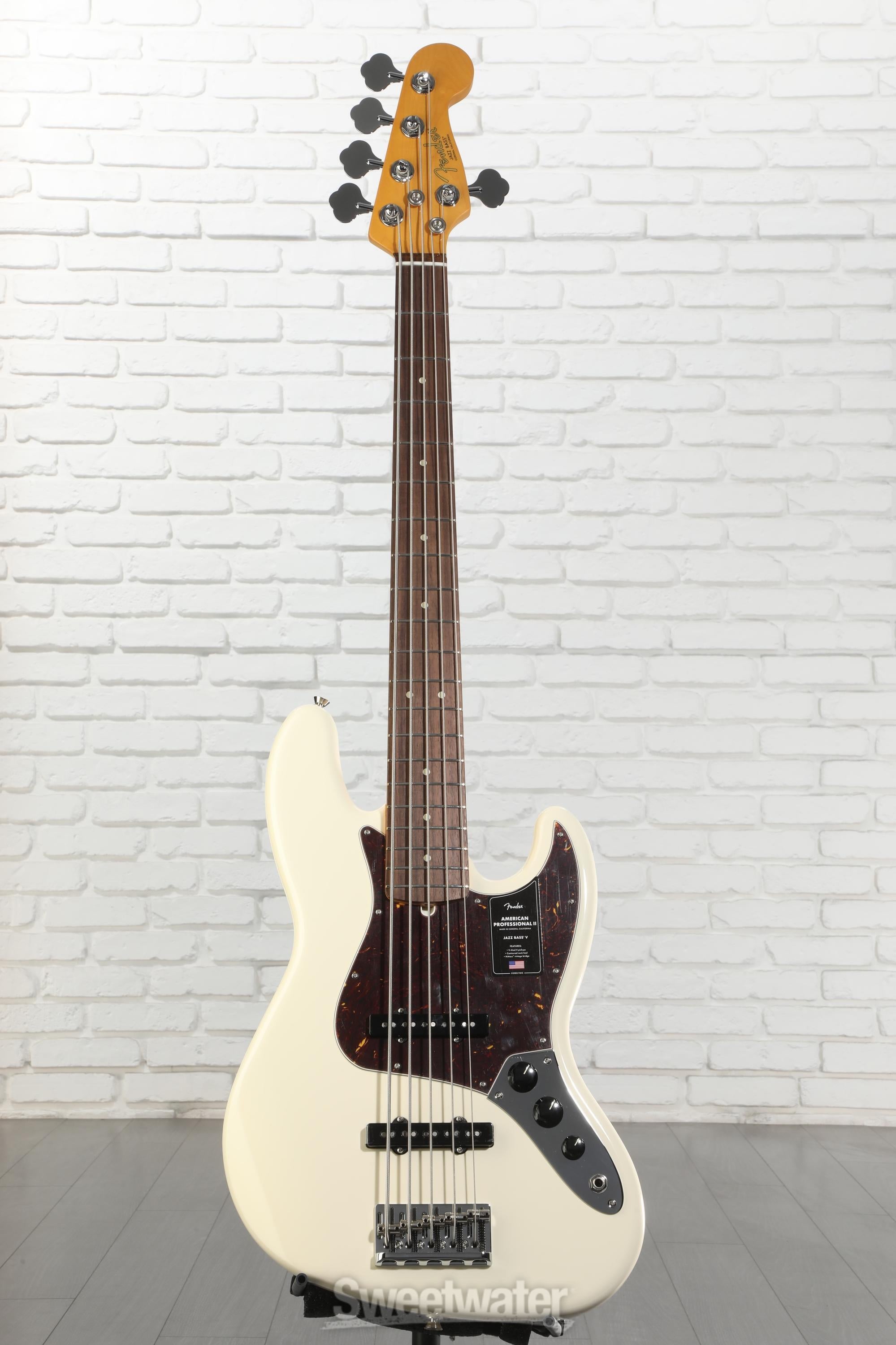 Fender American Professional II Jazz Bass V - Olympic White