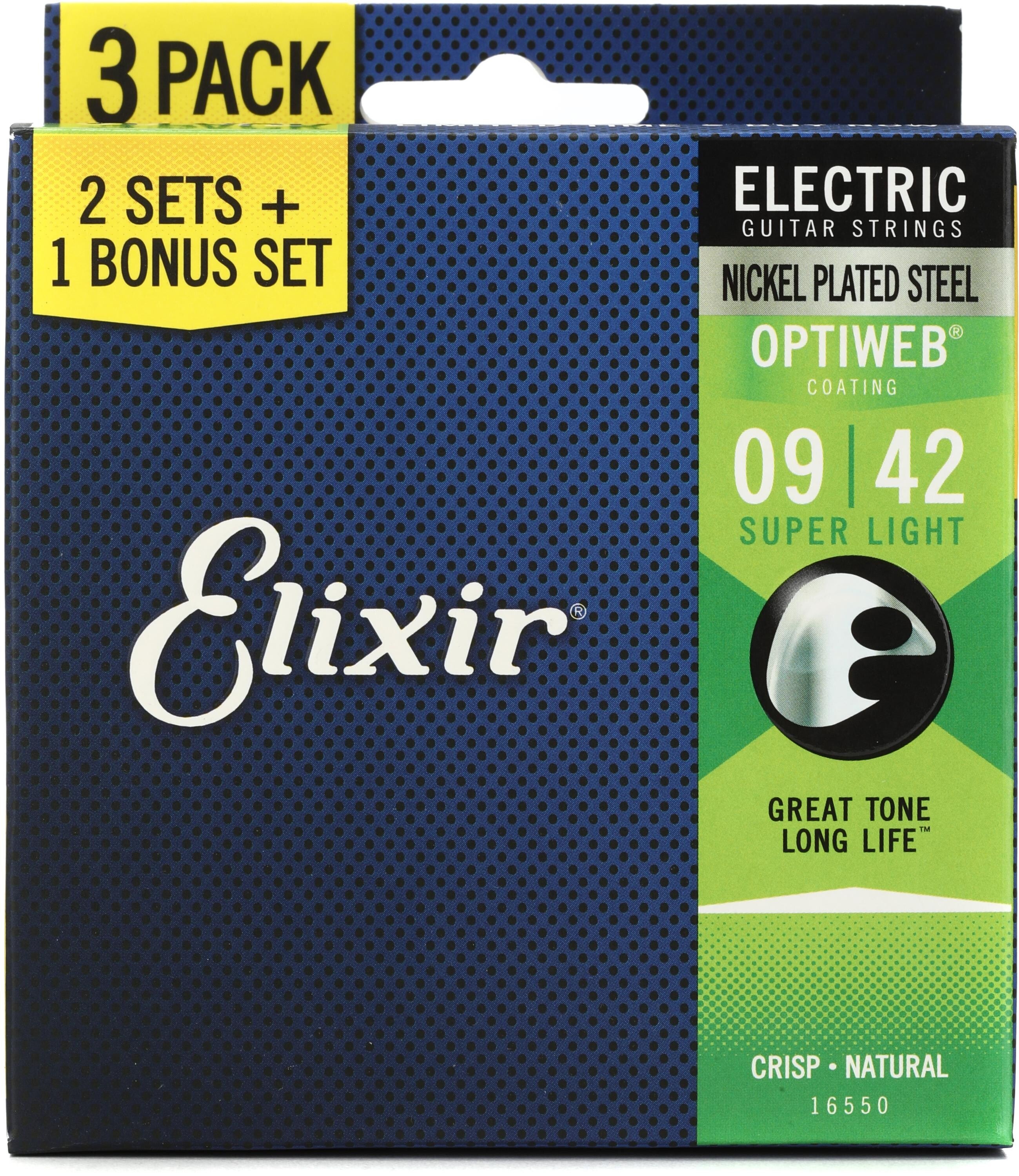 エリクサー ELIXIR 19007 Optiweb 7-String Super Light 09-52 7弦