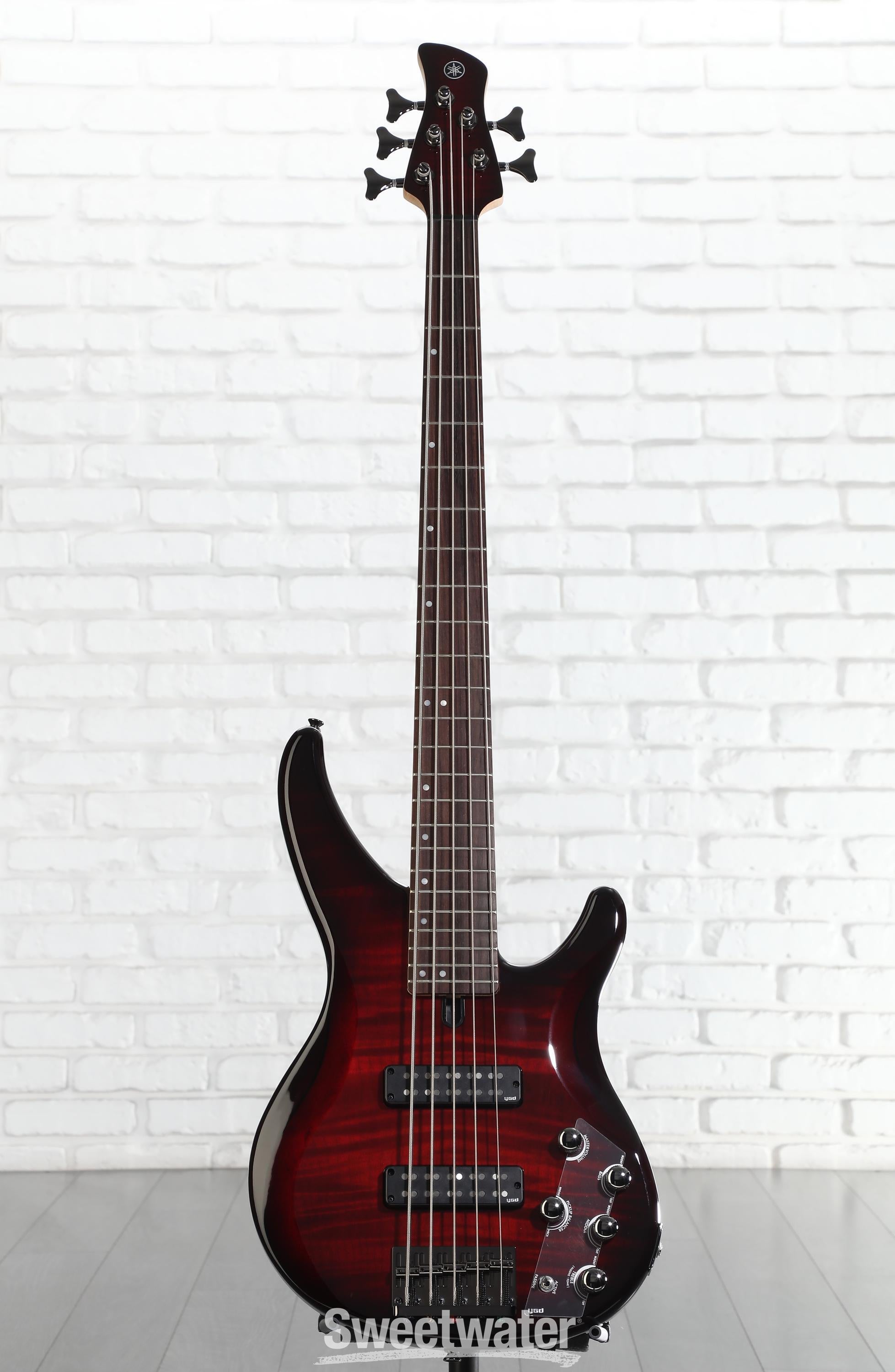 Yamaha TRBX605FM 5-string Bass Guitar - Dark Red Burst | Sweetwater