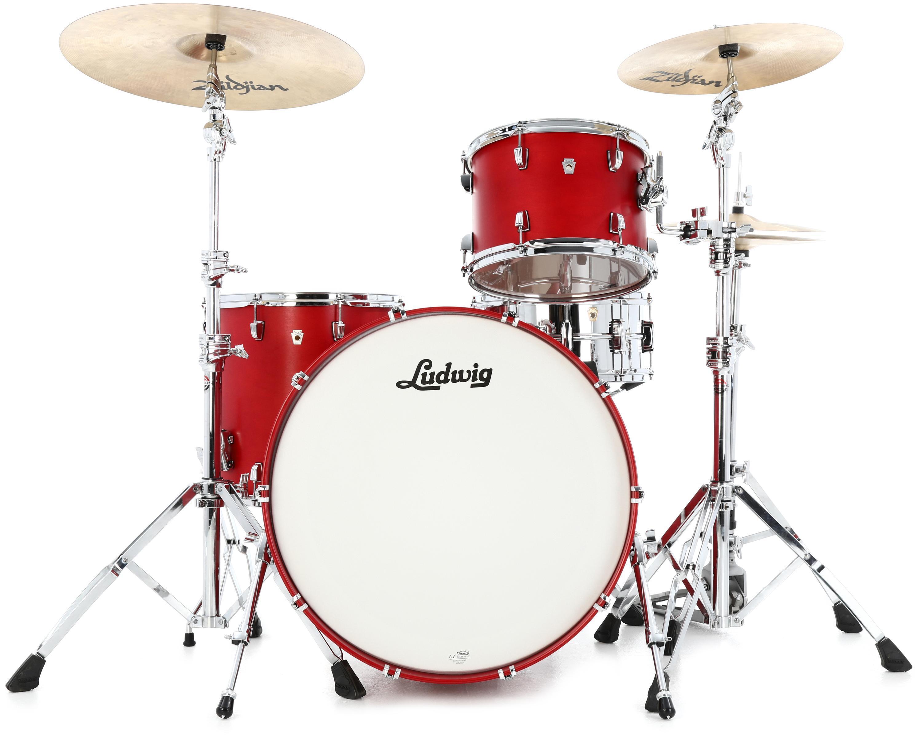 Photo of Ludwig NeuSonic 3-piece Shell Pack - Satin Diablo Red