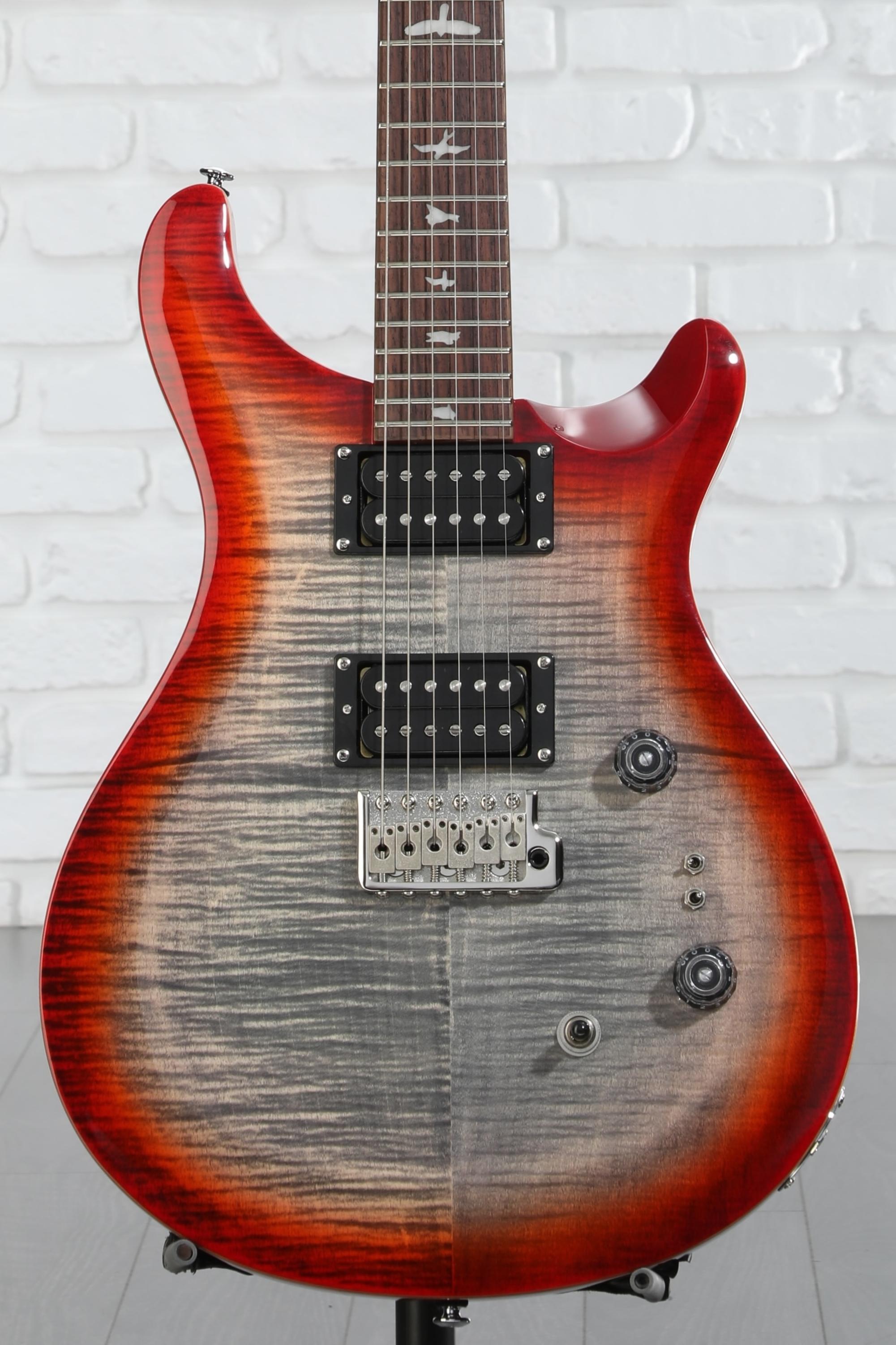PRS SE Custom 24-08 Quilt Top Charcoal Cherry Burst Electric