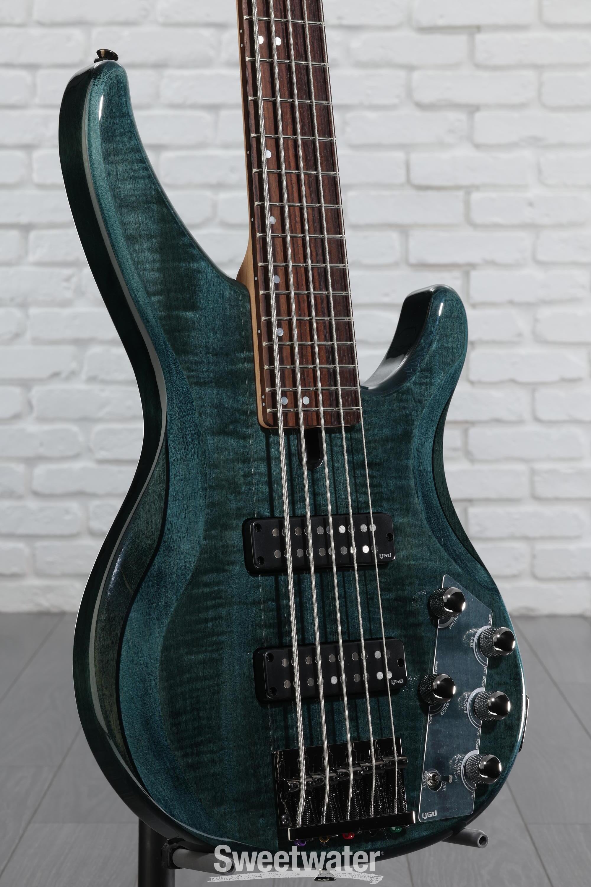 Yamaha TRBX605FM 5-string Bass Guitar - Indigo Blue | Sweetwater