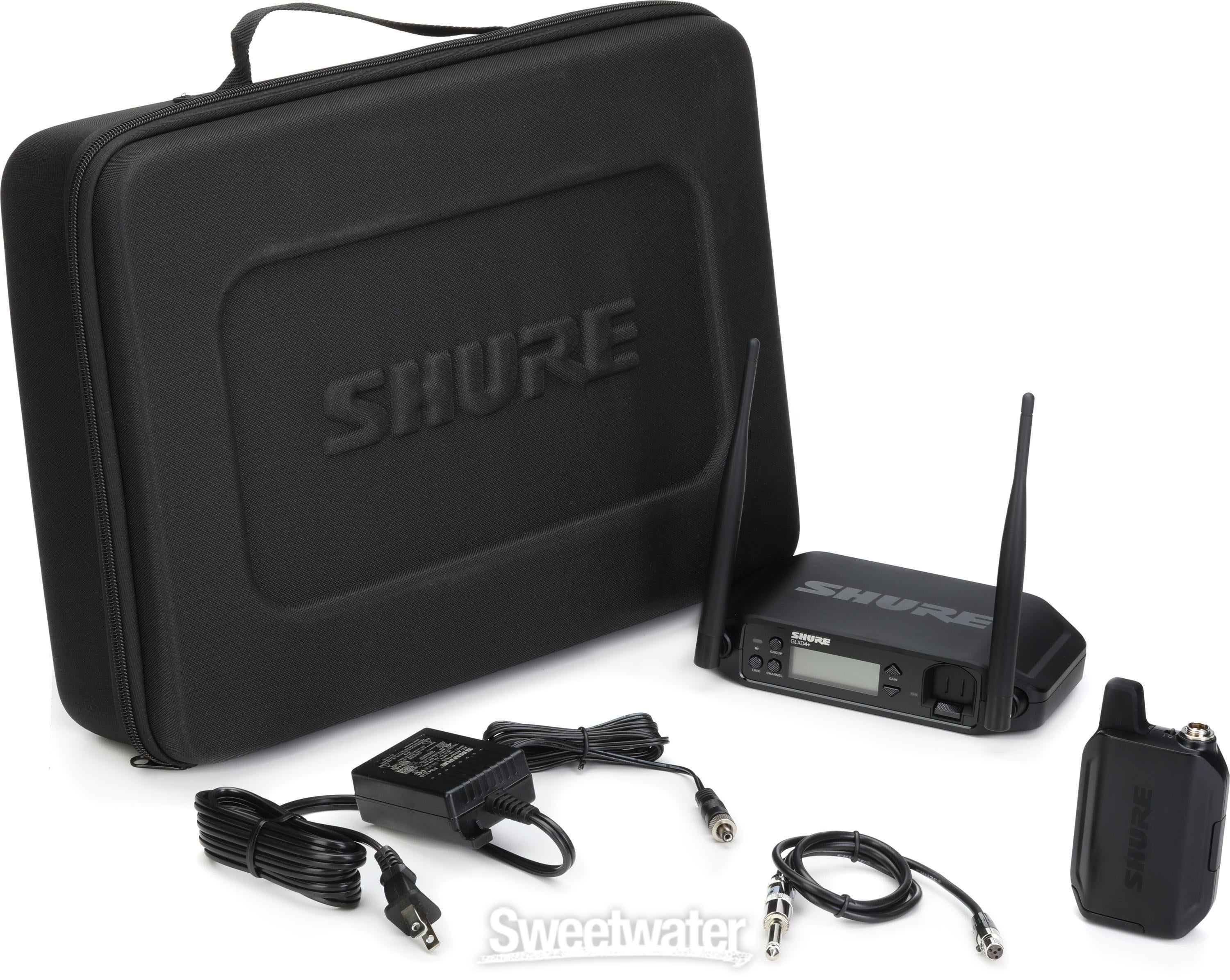 Shure GLXD14+ Digital Wireless Bodypack System with WA302 Guitar