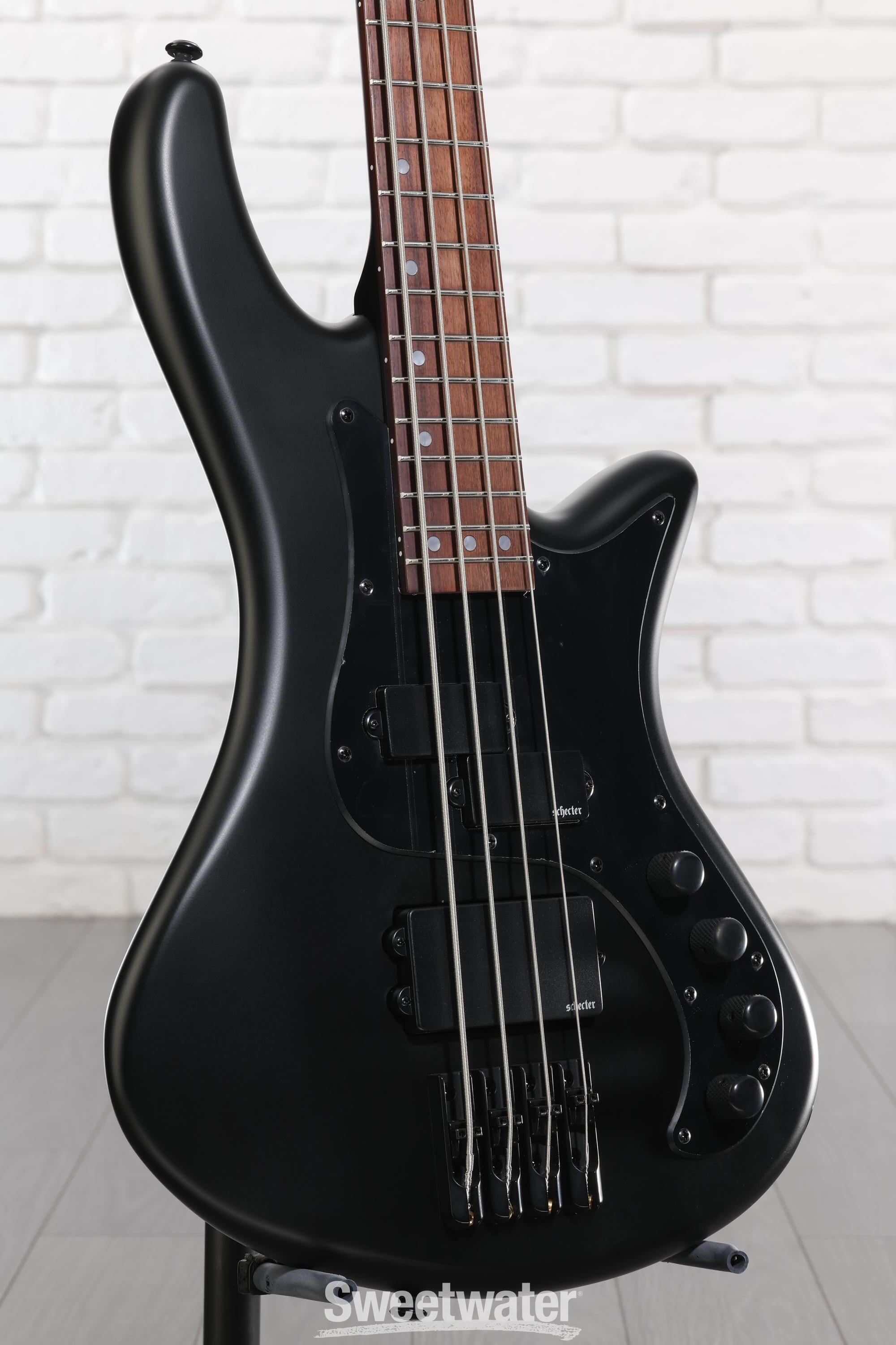 Photo of Schecter Stiletto Stealth 4 Bass Guitar - Satin Black