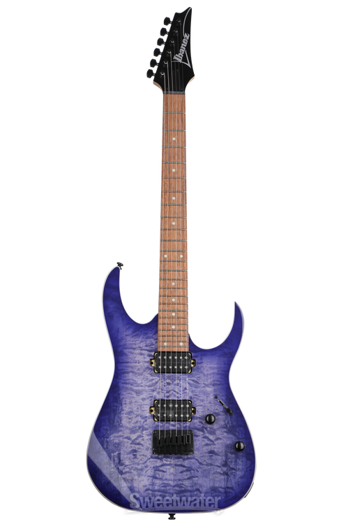 Ibanez RG421QM Electric Guitar - Cerulean Blue Burst | Sweetwater