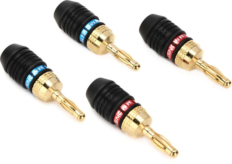 Monster XP QuickLock Self-crimping Banana Plug Connectors - Pack of 4
