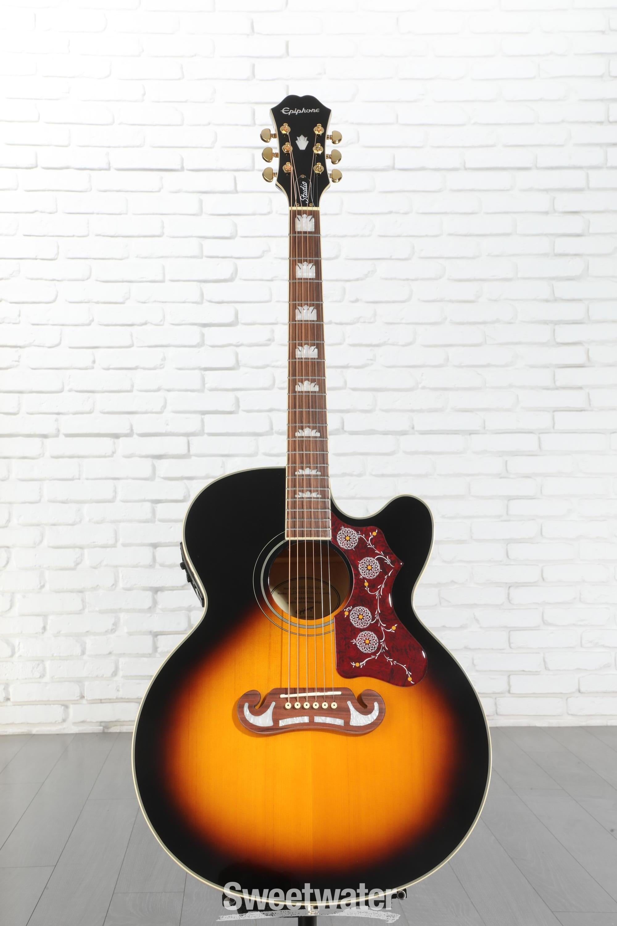 Epiphone J-200EC Studio Acoustic-Electric Guitar - Vintage