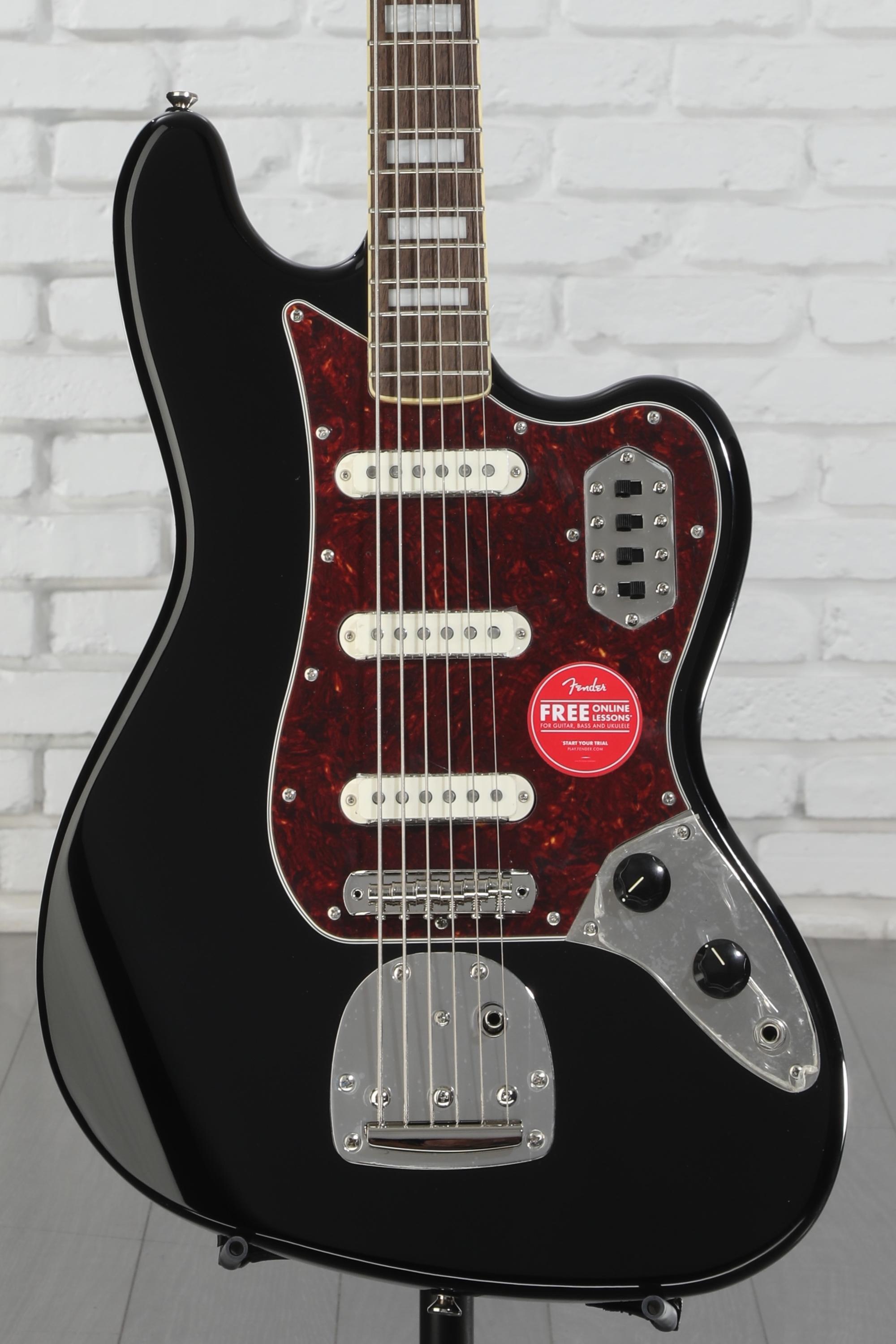 Squier Classic Vibe Bass VI Guitar - Black | Sweetwater