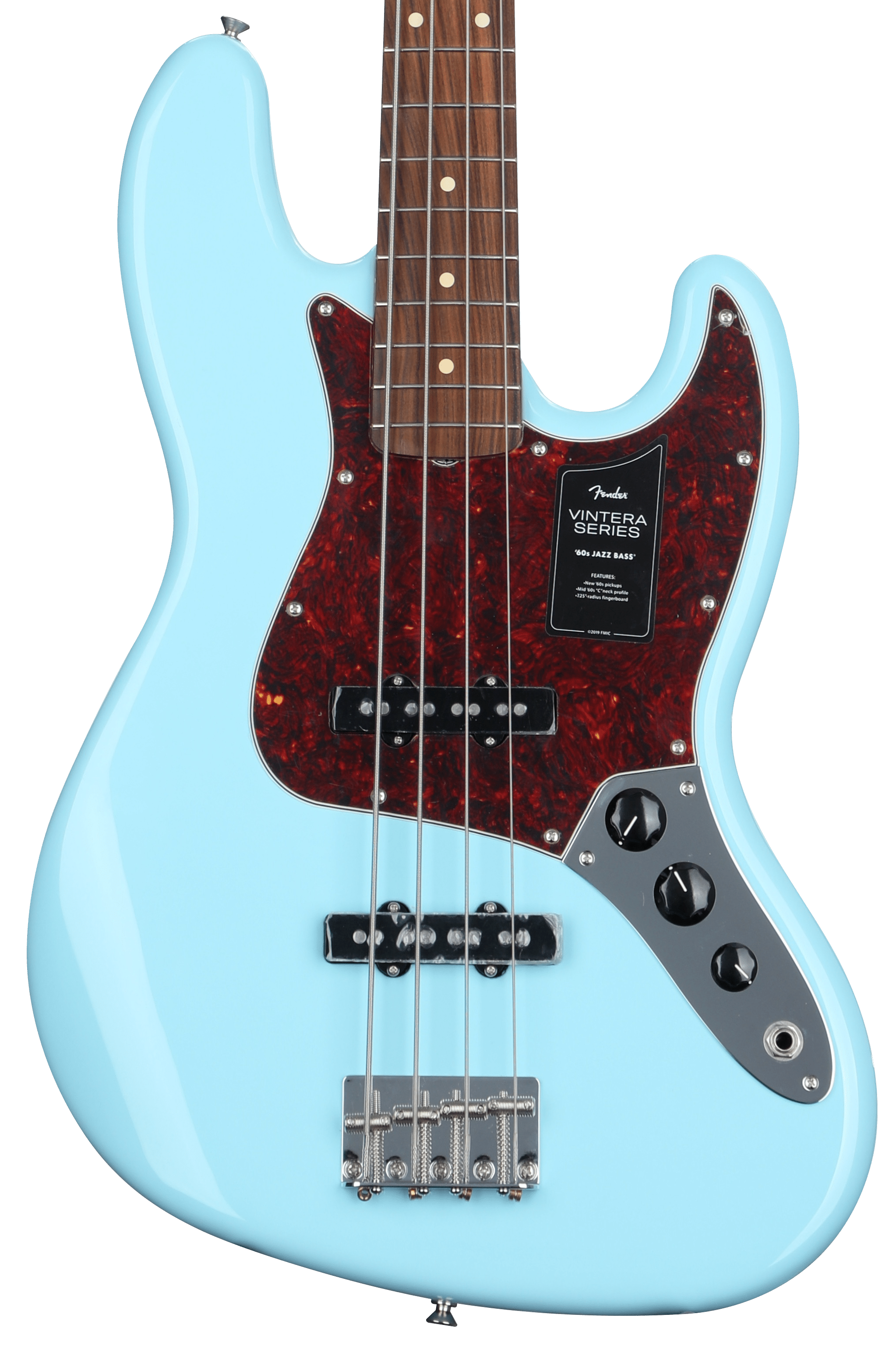 Fender Vintera '60s Jazz Bass - Daphne Blue with Pau Ferro Fingerboard ...