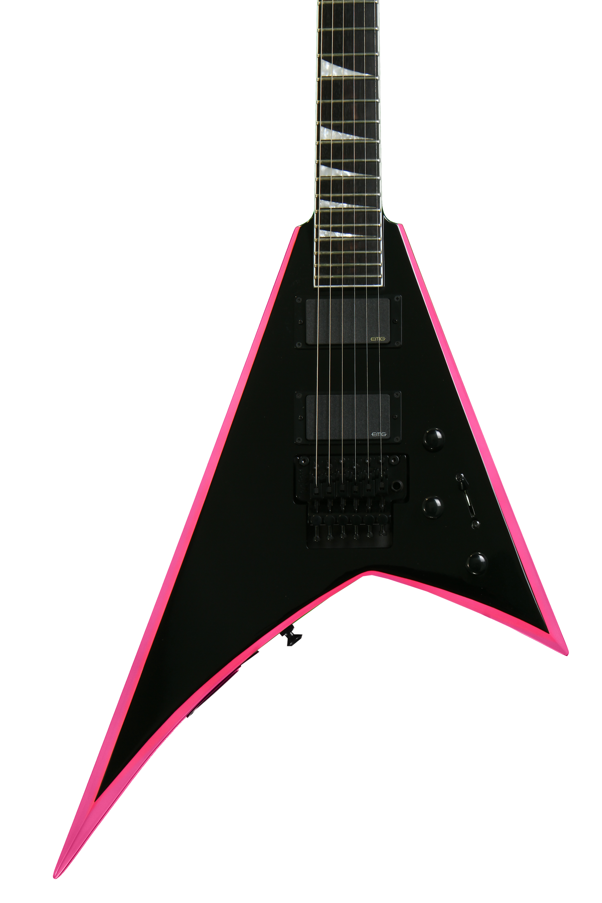 Jackson RRXMG X Series Rhoads - Black with Pink Bevels | Sweetwater