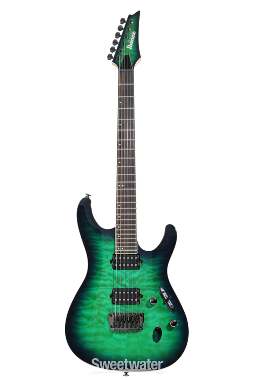 フルセット52 Ibanez Prestige S6521Q Electric Guitar - Surreal Blue Burst