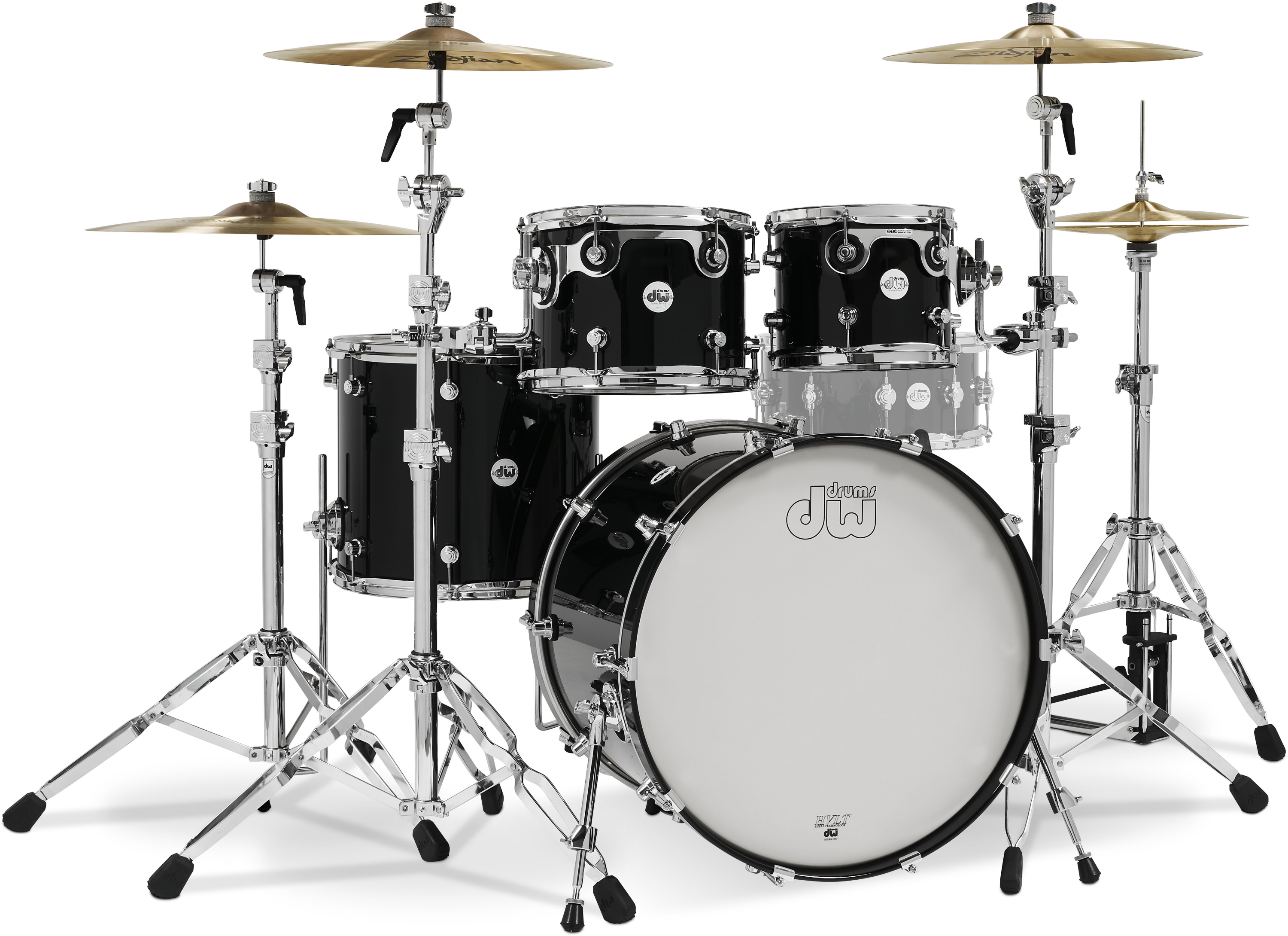 DW DDLG2214PB Design Series 4-piece Shell Pack - Piano Black