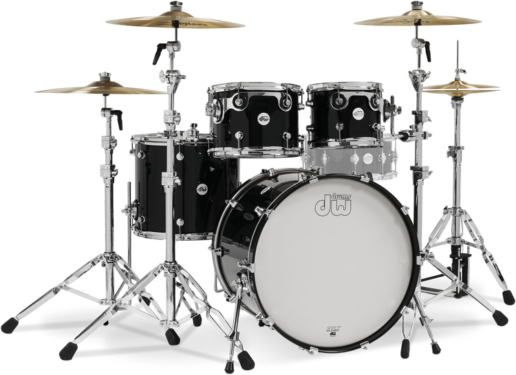 DW DDLG2214PB Design Series 4-piece Shell Pack - Piano Black