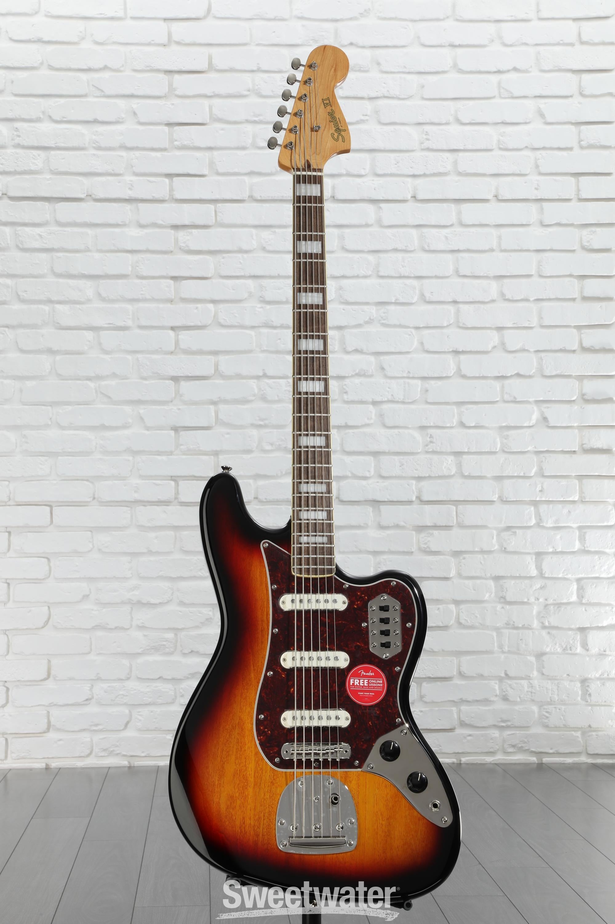 Squier Classic Vibe Bass VI Guitar - 3-tone Sunburst
