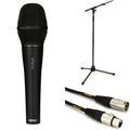Photo of DPA d:facto 4018V Softboost Supercardioid Condenser Microphone - Black with Stand and Cable