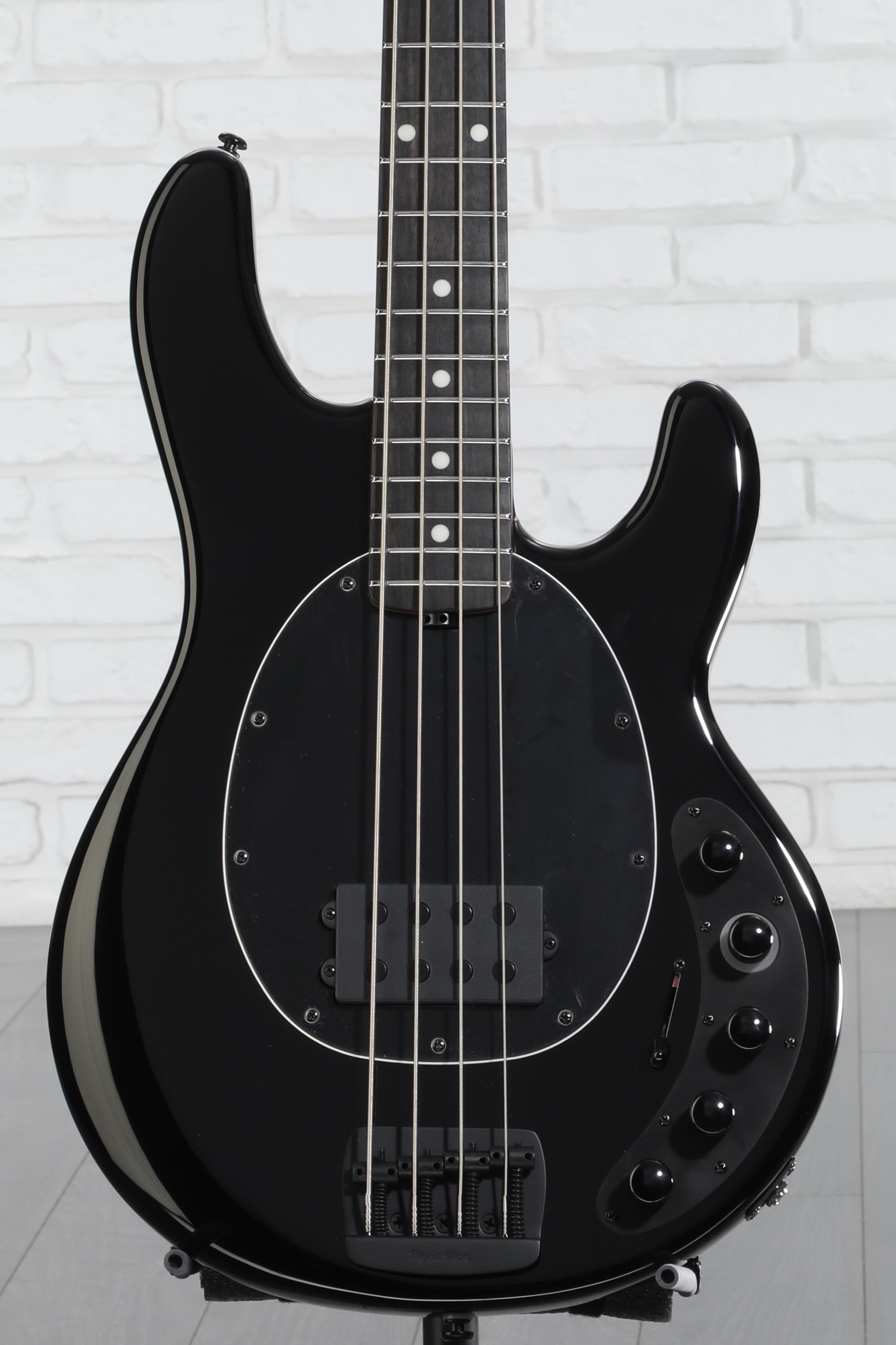 Ernie Ball Music Man DarkRay Bass Guitar - Obsidian Black with