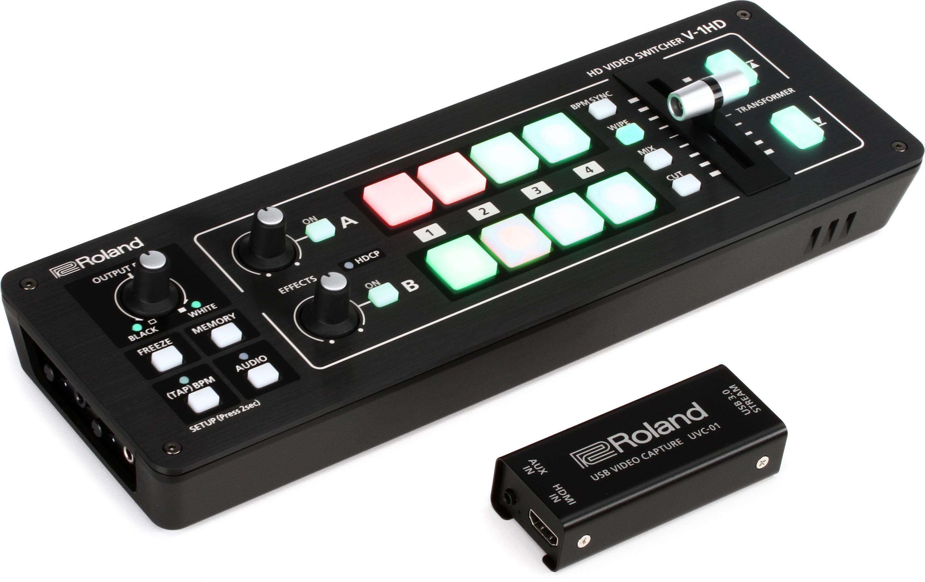 Roland V-1HD STR 4-channel HD Video Switcher Livestreaming