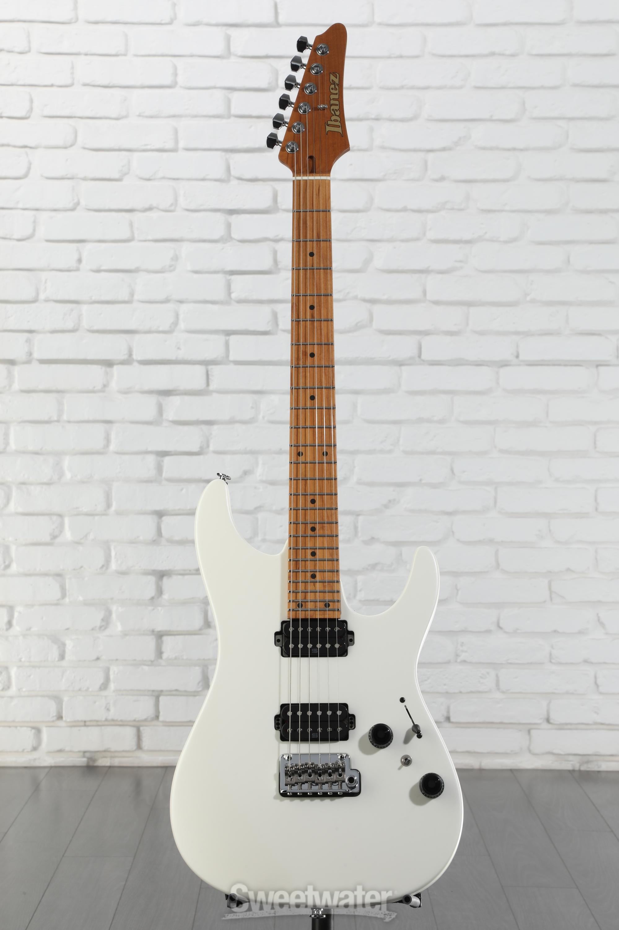 ギター Ibanez AZ2402 PWF Ibanez Prestige AZ2402 Electric Guitar - Pearl White Flat | Sweetwater