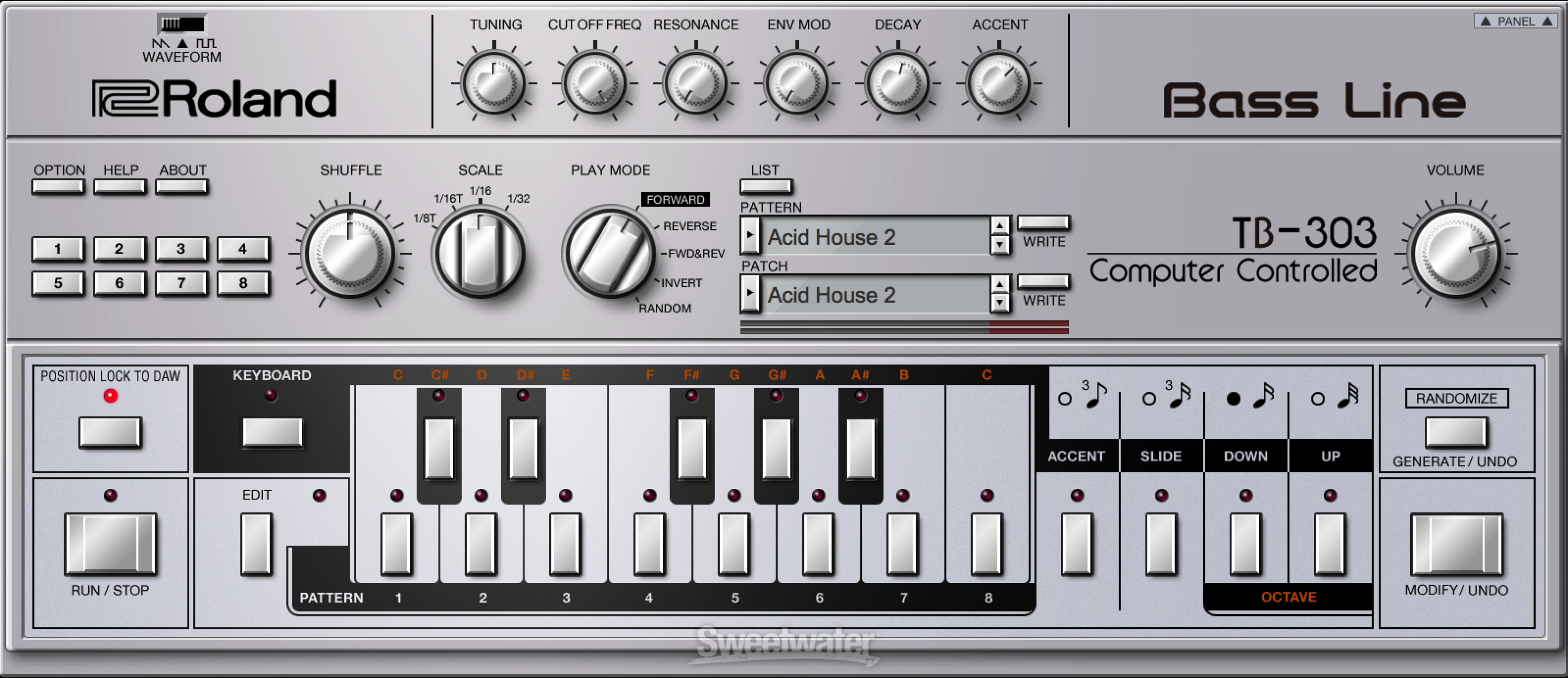 Roland TB-303 Virtual Bass Line Software Synthesizer