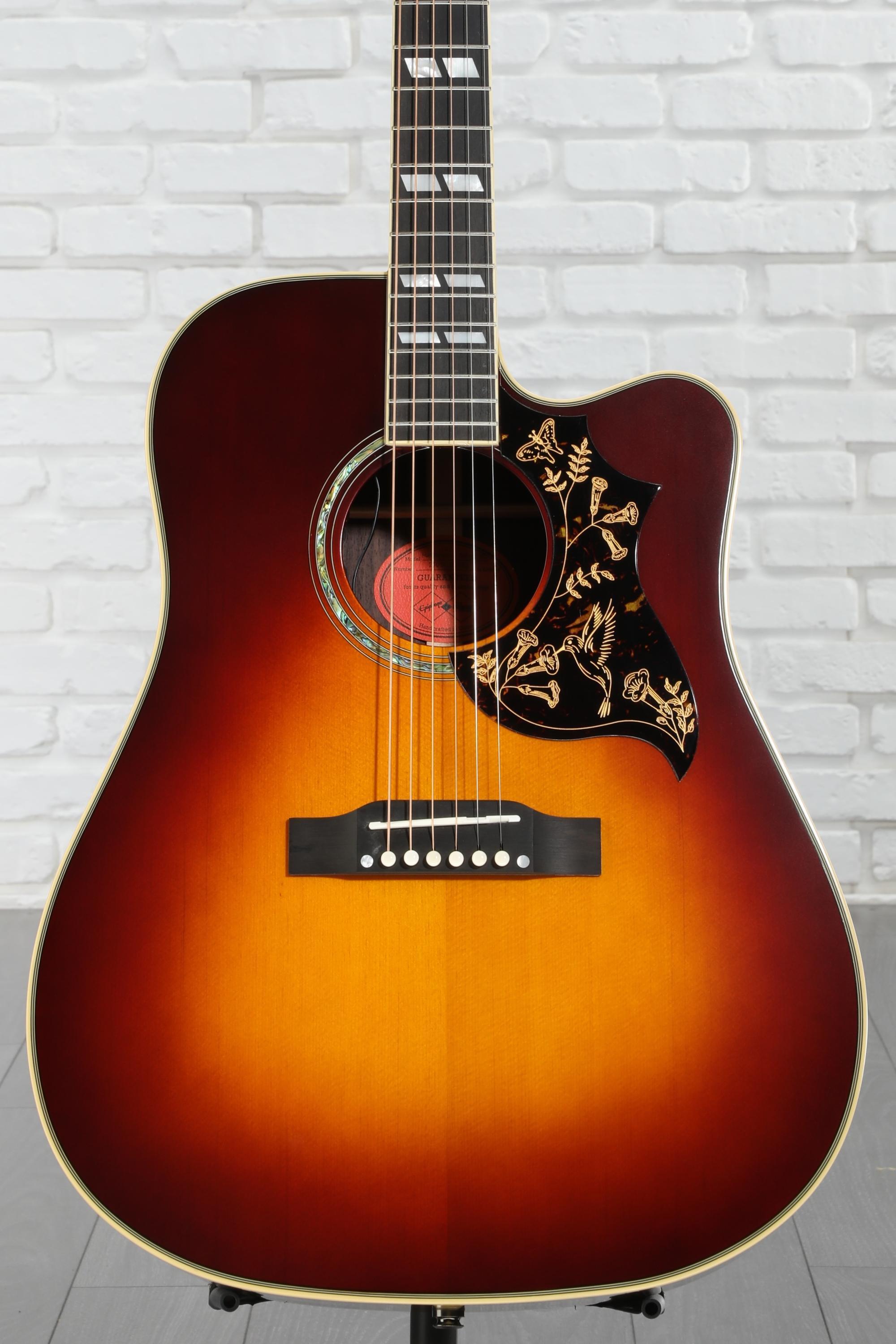 Epiphone Hummingbird Deluxe EC Acoustic-electric Guitar - Autumn Burst