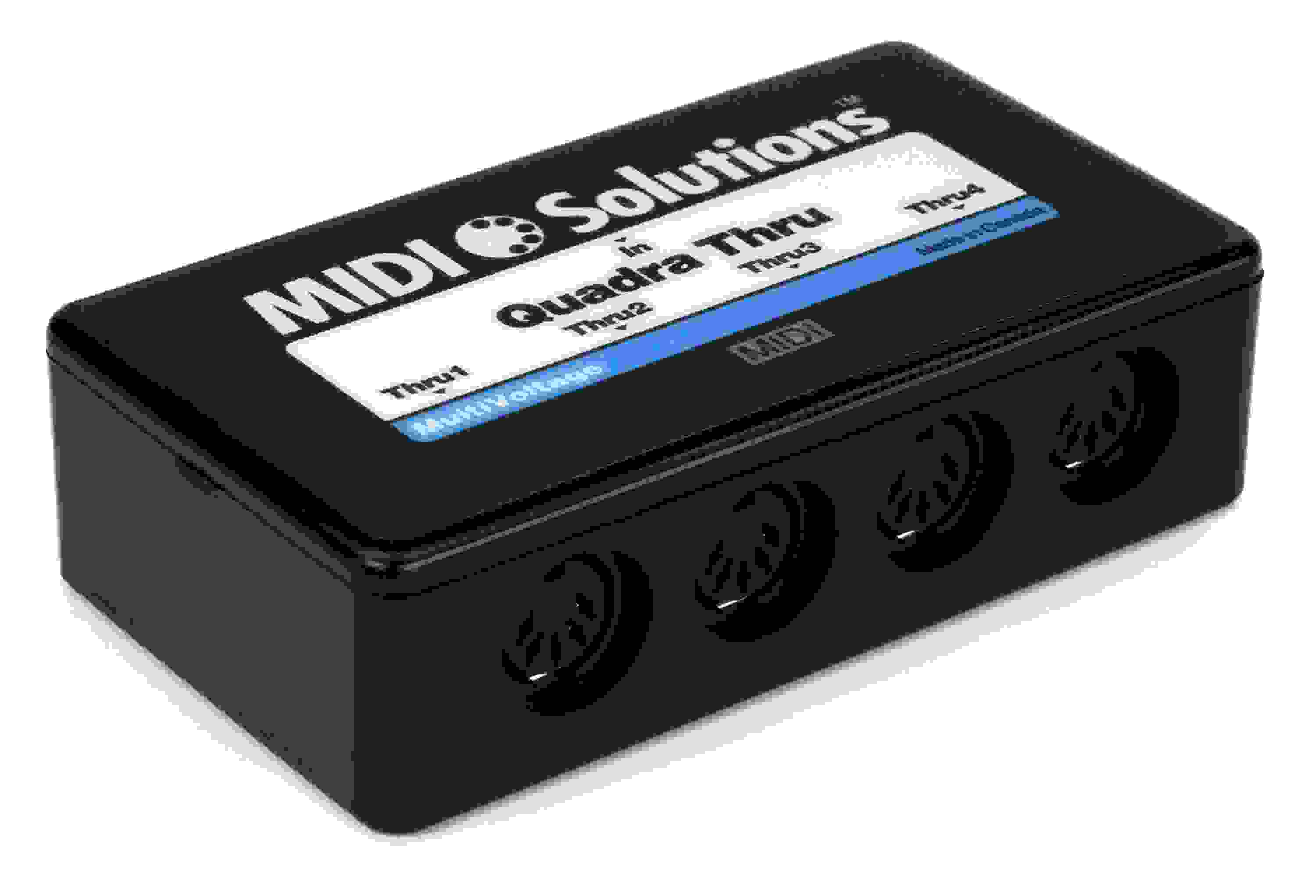 MIDI Solutions MultiVoltage Quadra Thru 1in 4out MIDI Through Box
