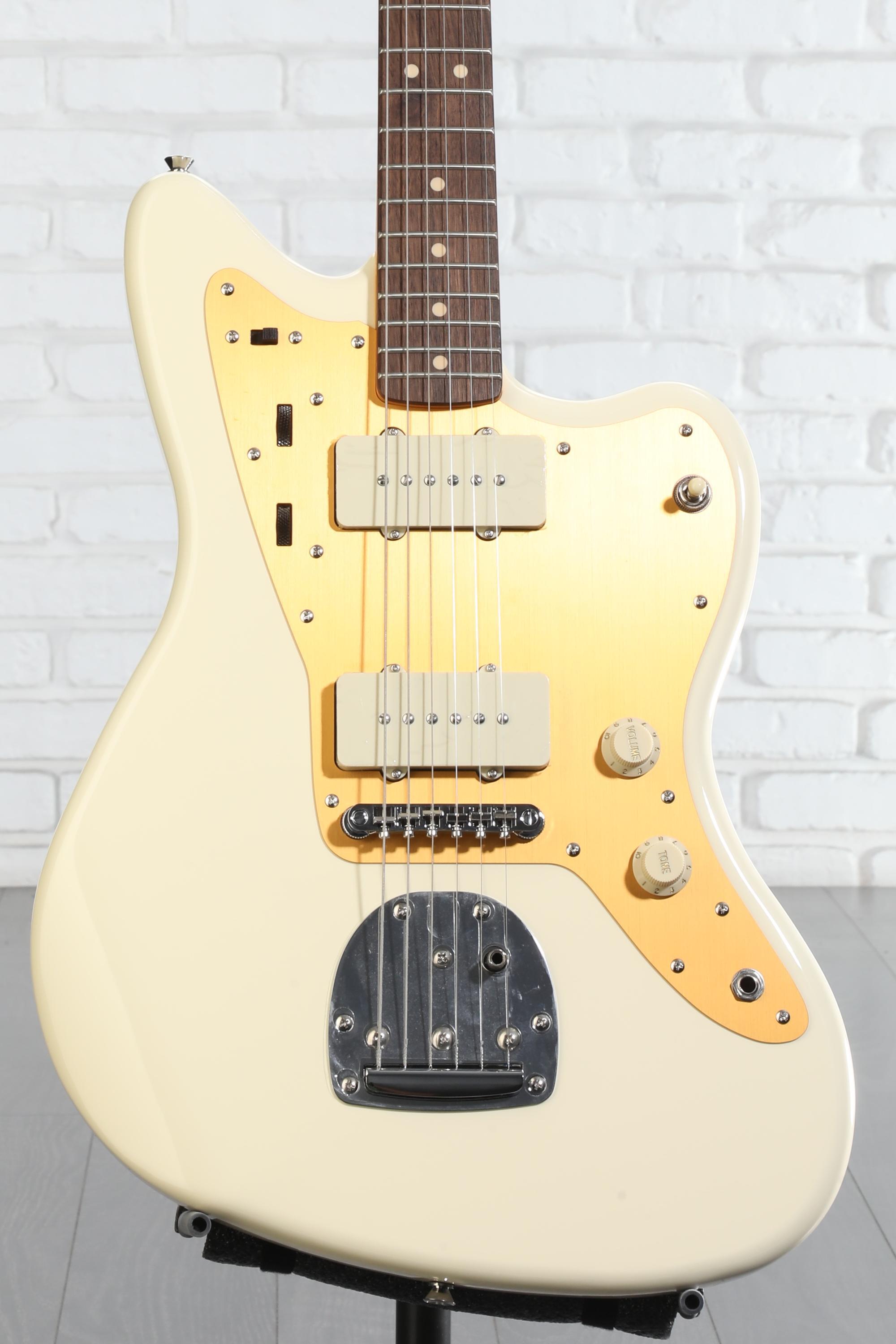 Squier J Mascis Signature Jazzmaster - Vintage White with Indian