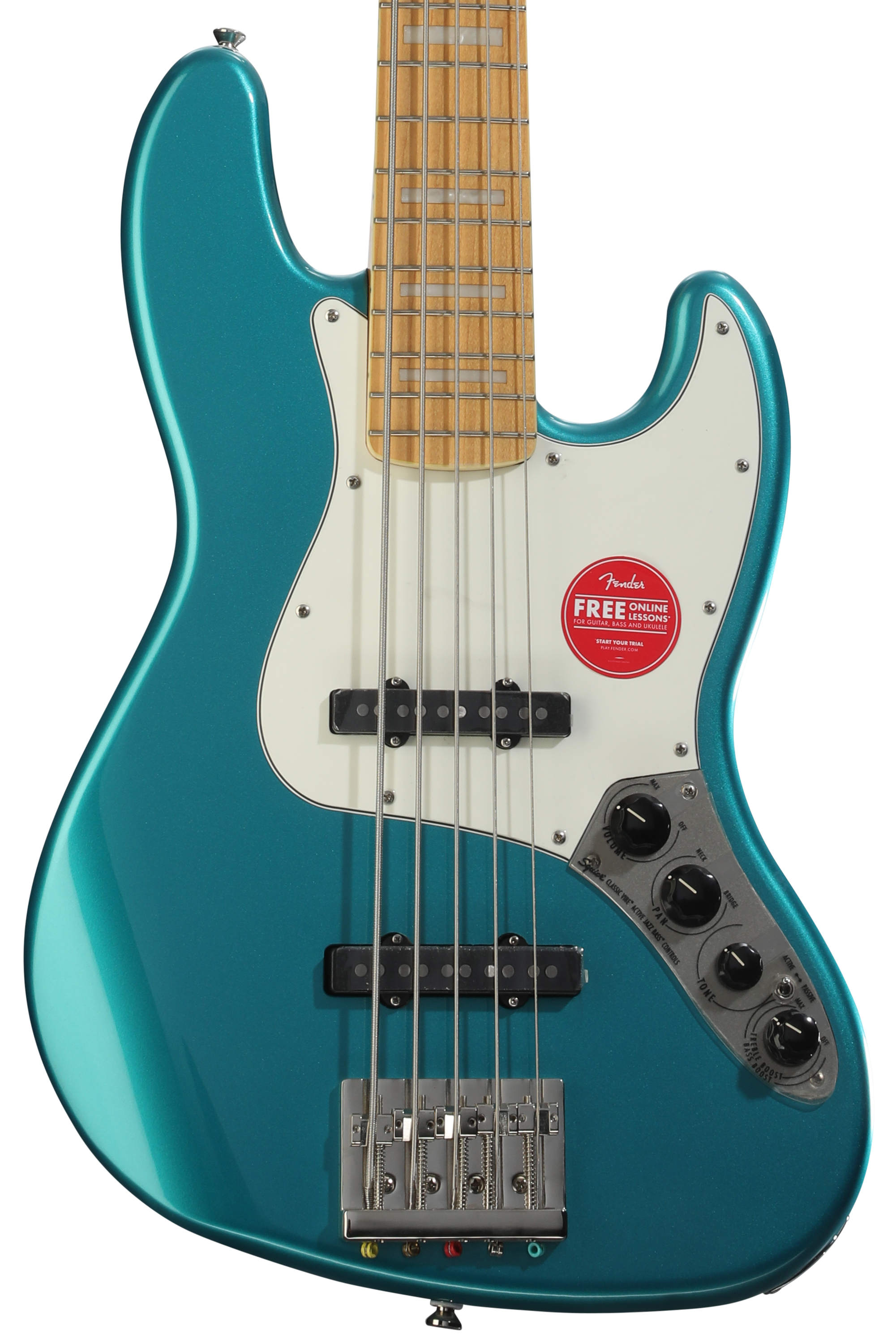 フェイザー＆クラシックヴァイブAES107 Aqua Mirage Vibe Squier by Fender Classic Vibe Active '70s Jazz Bass V Ocean