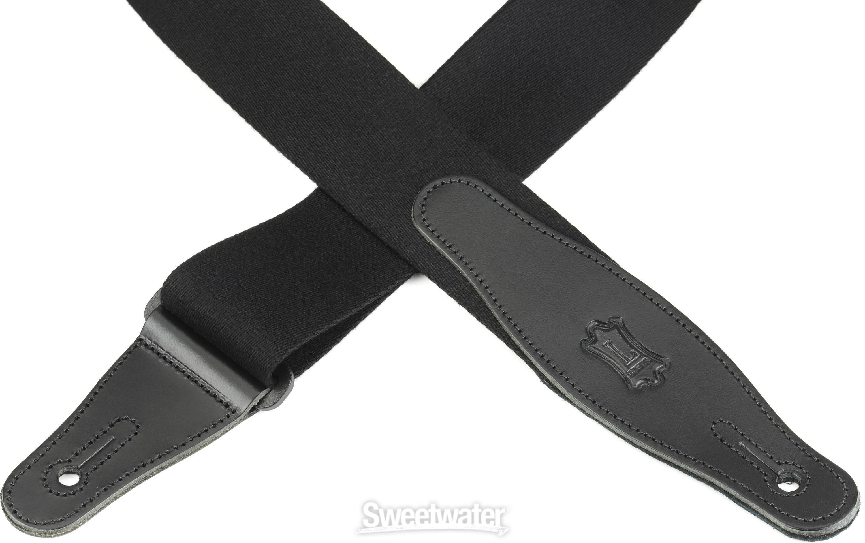 Levy's MSSR80 2-inch Rayon Webbing Guitar Strap with Leather