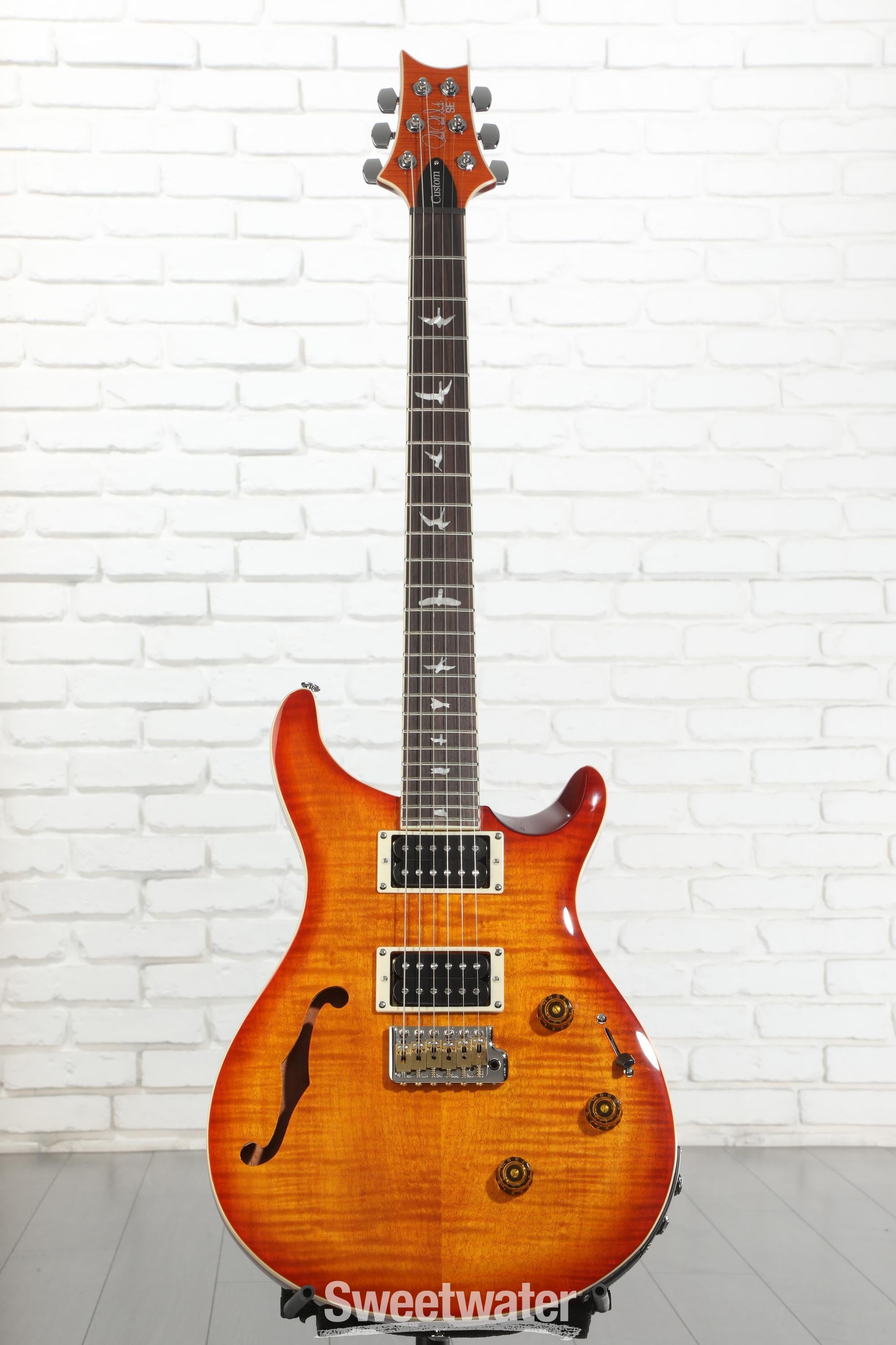 PRS SE Custom 24 Semi-Hollow Piezo Electric Guitar - Vintage