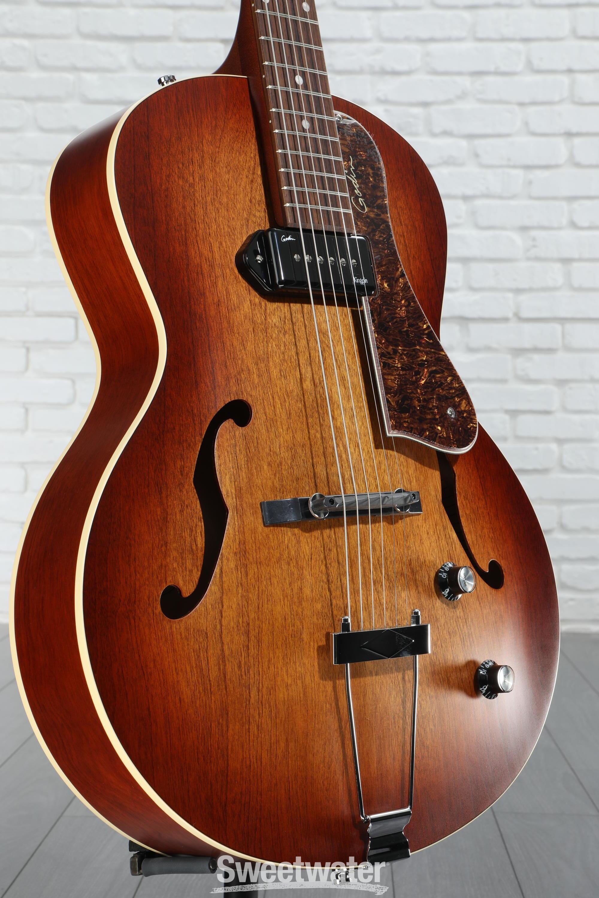 Amazon.com: Godin 5th Avenue Kingpin - Cognac Burst 6-string