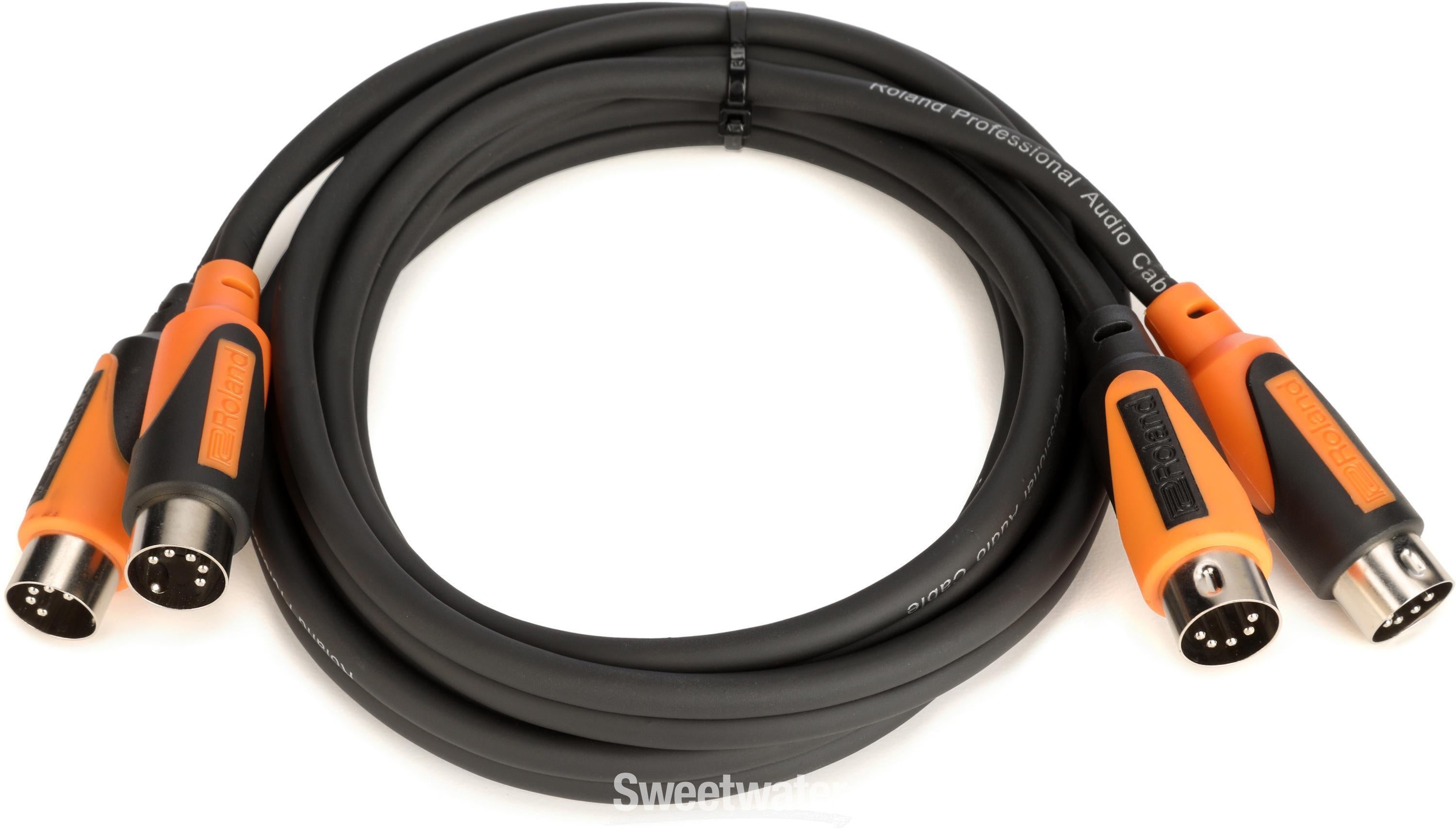 Roland RMIDI-B5-DUAL Black Series Dual MIDI Cable - 5 foot