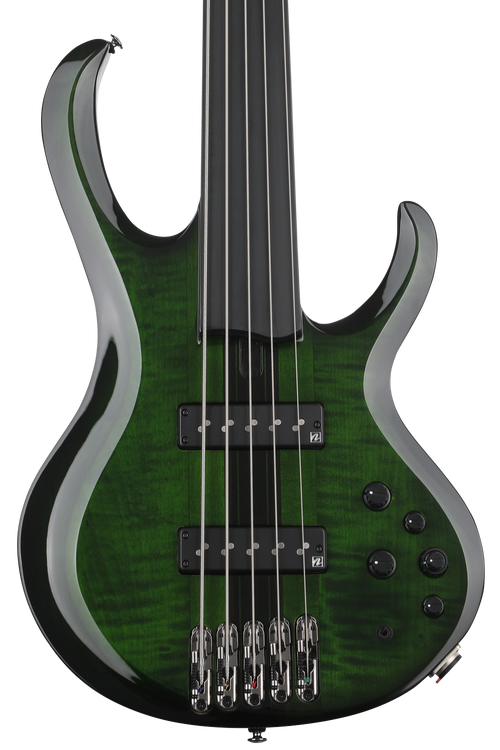 Ibanez Steve Di Giorgio SDGB1 Signature 5-string Fretless Bass Guitar -  Dark Moss Burst