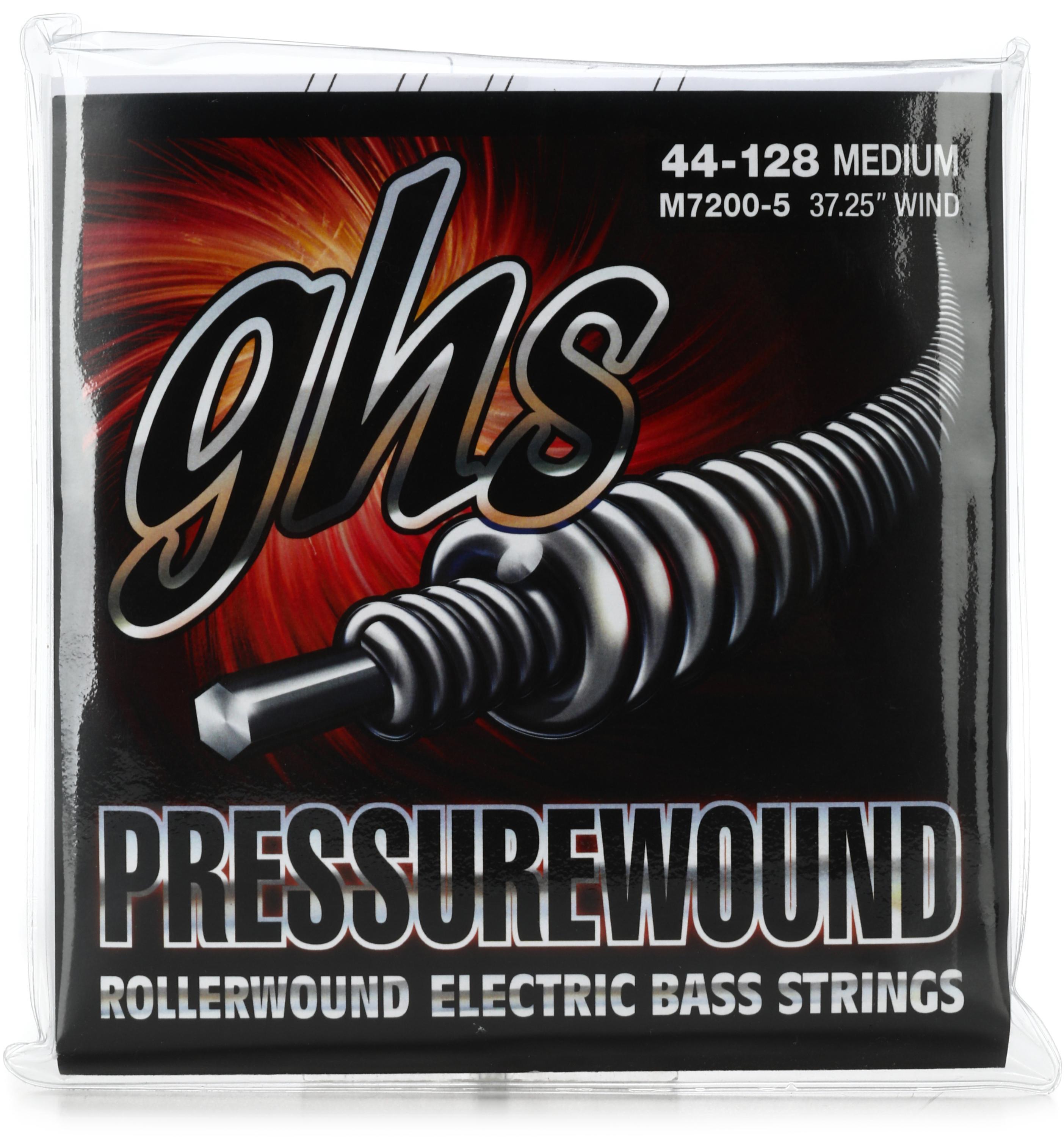 GHS M7200 5 Pressurewound Rollerwound Electric Bass Guitar Strings