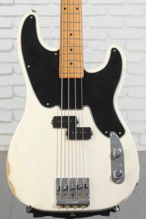 Fender Mike Dirnt Road Worn Precision Bass - White Blonde with Maple Fingerboard