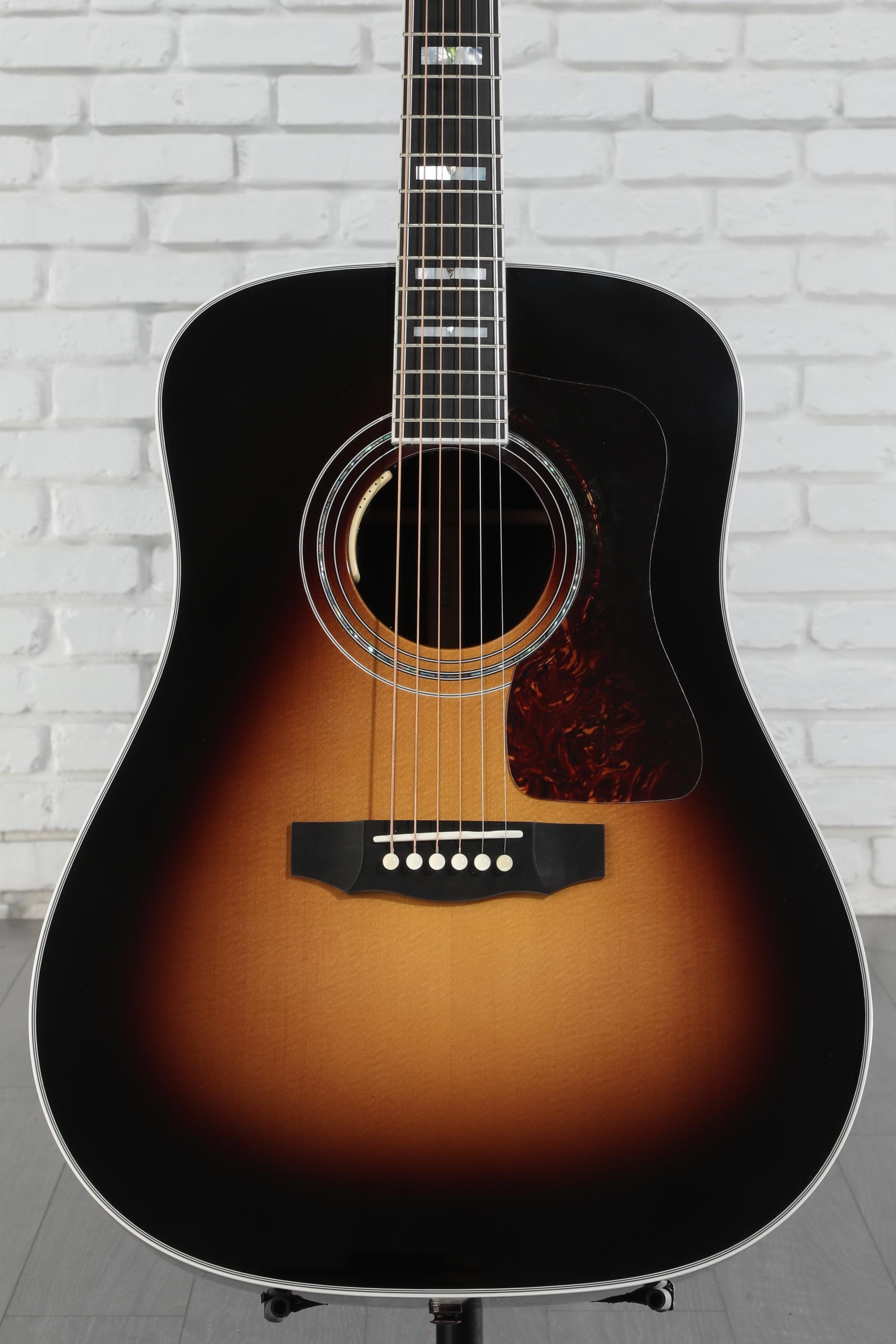 Guild D-55E Acoustic-electric Guitar - Teardrop Sunburst
