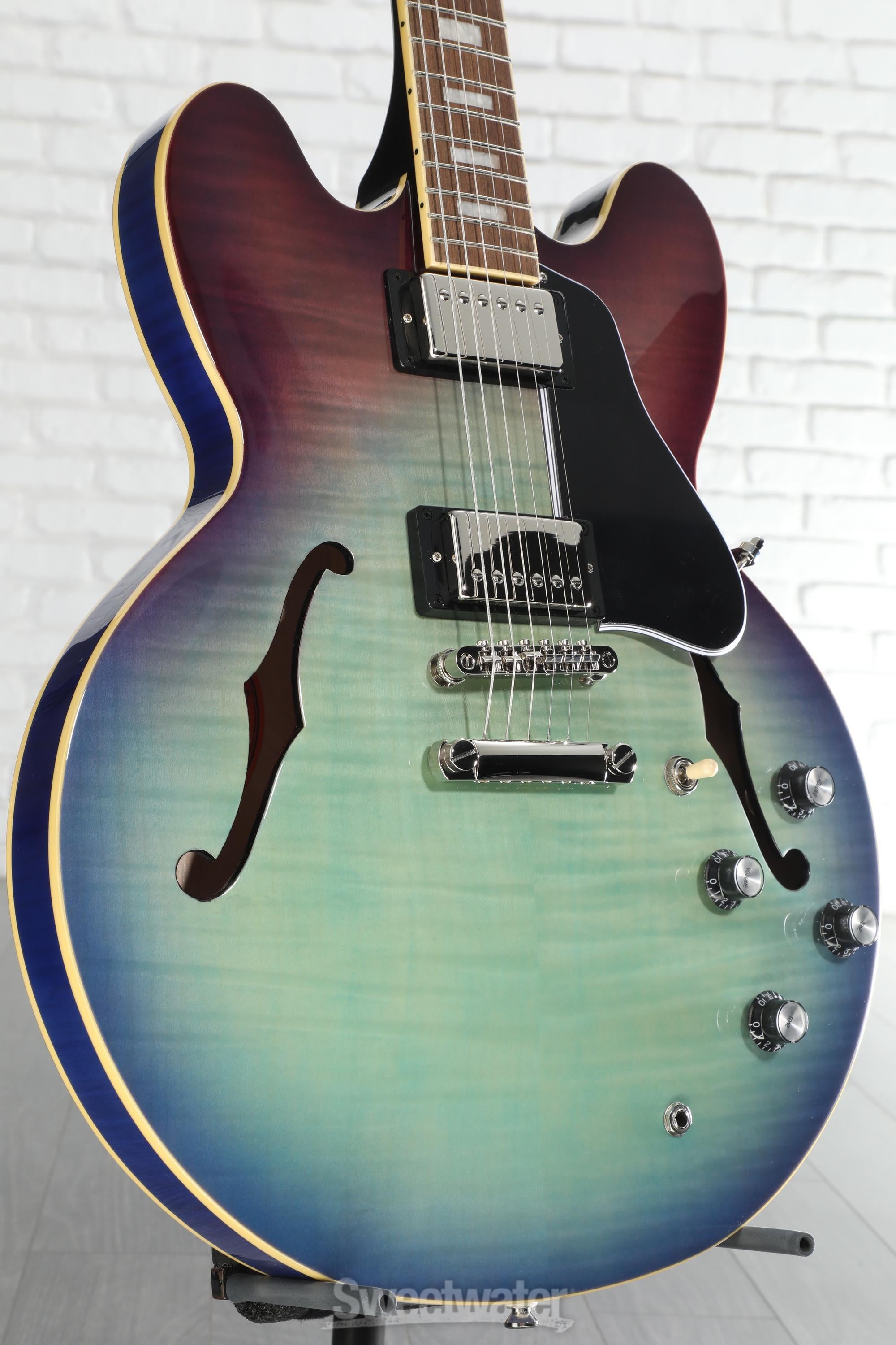 Epiphone ES-335 Figured Semi-hollowbody - Blueberry Burst | Sweetwater